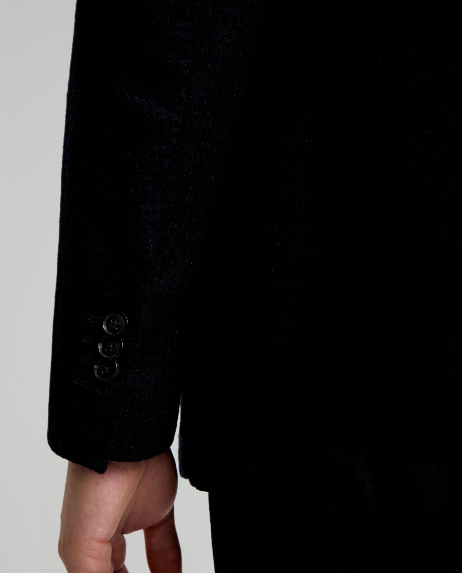Blazer Regular Fit com Microestampado Aos Quadrados Azul-marinho-3