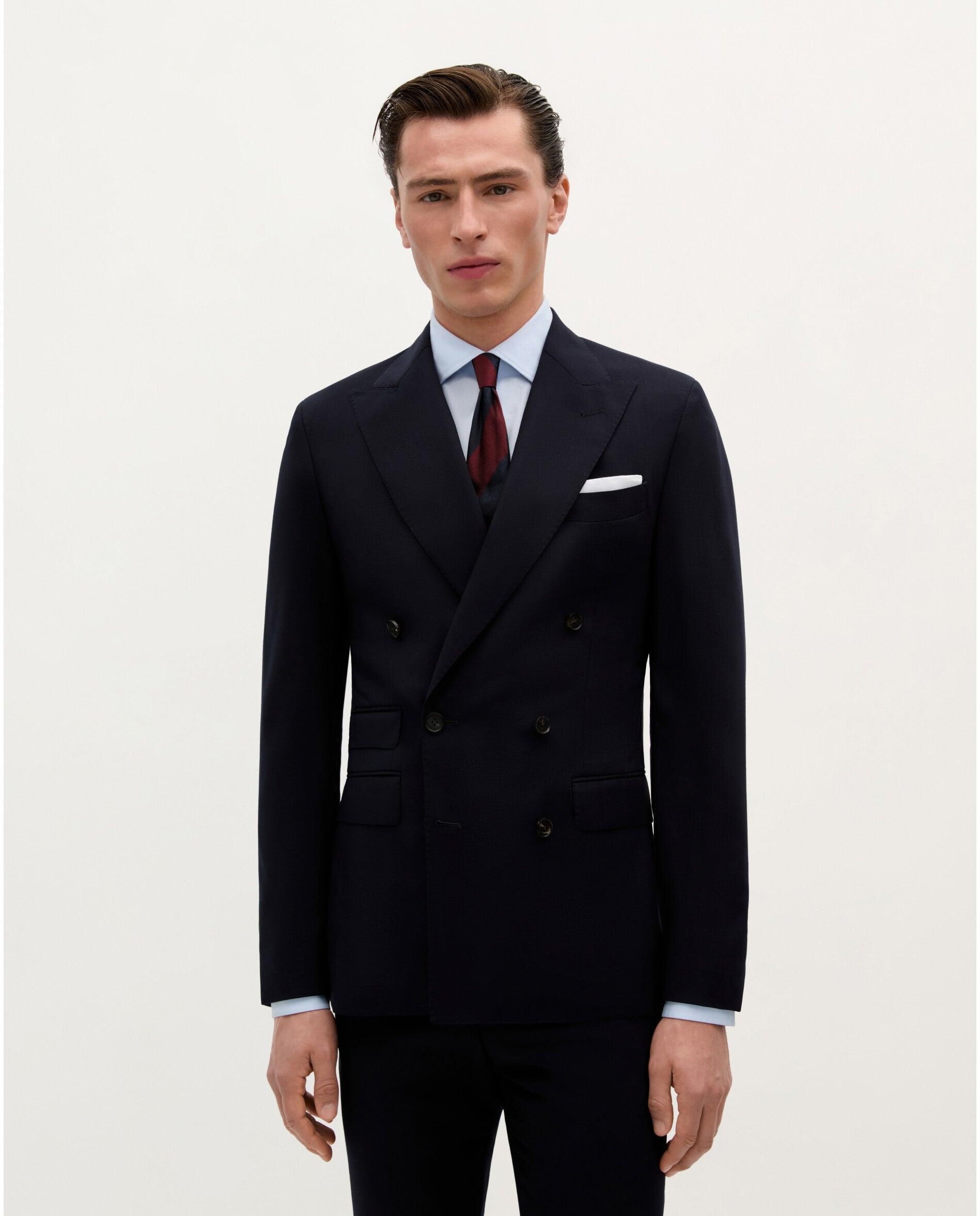 Blazer Cruzado com Botões Duplos Navy-1