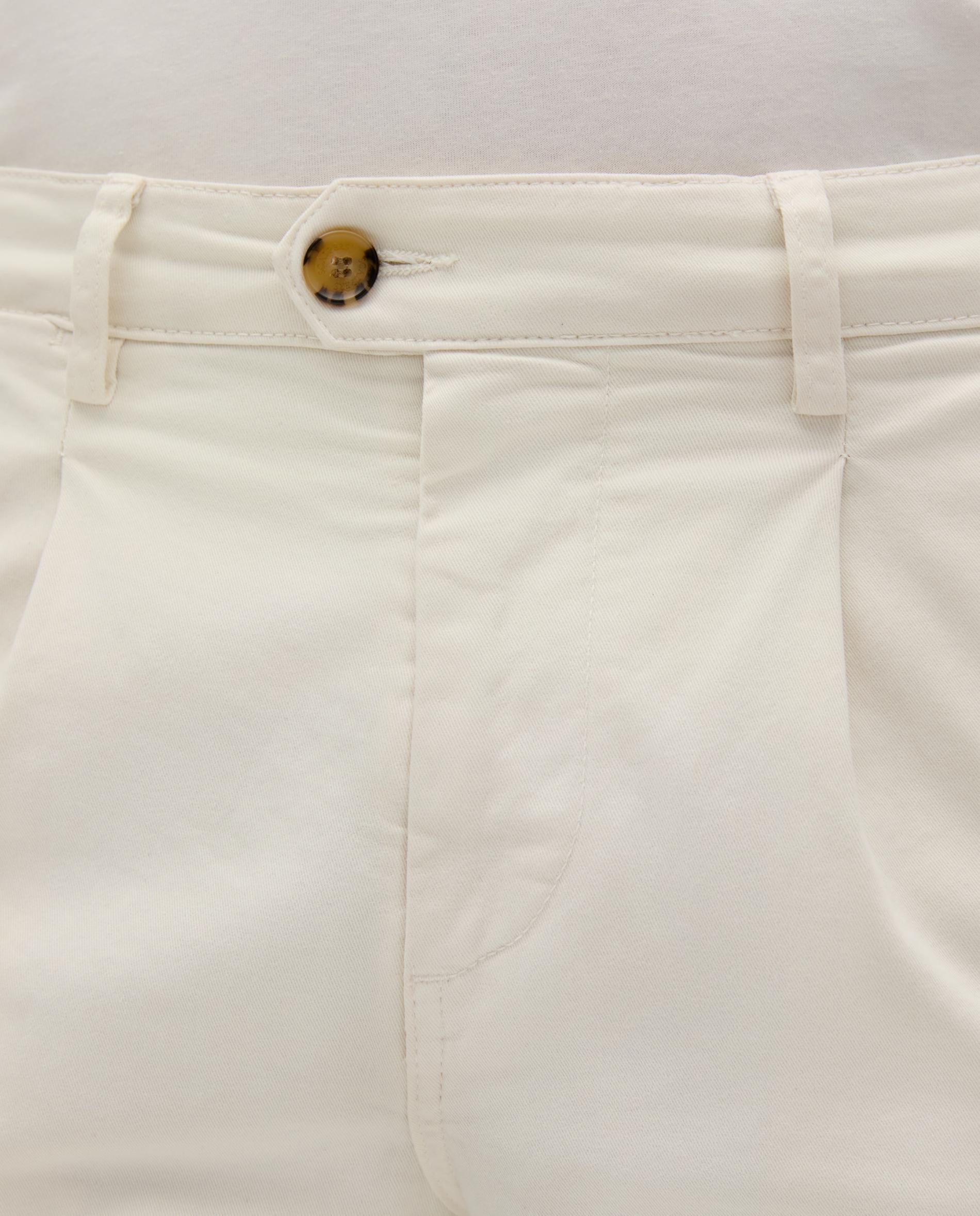 Calças Chino Relaxed Fit Ligeiramente Elásticas Creme-3
