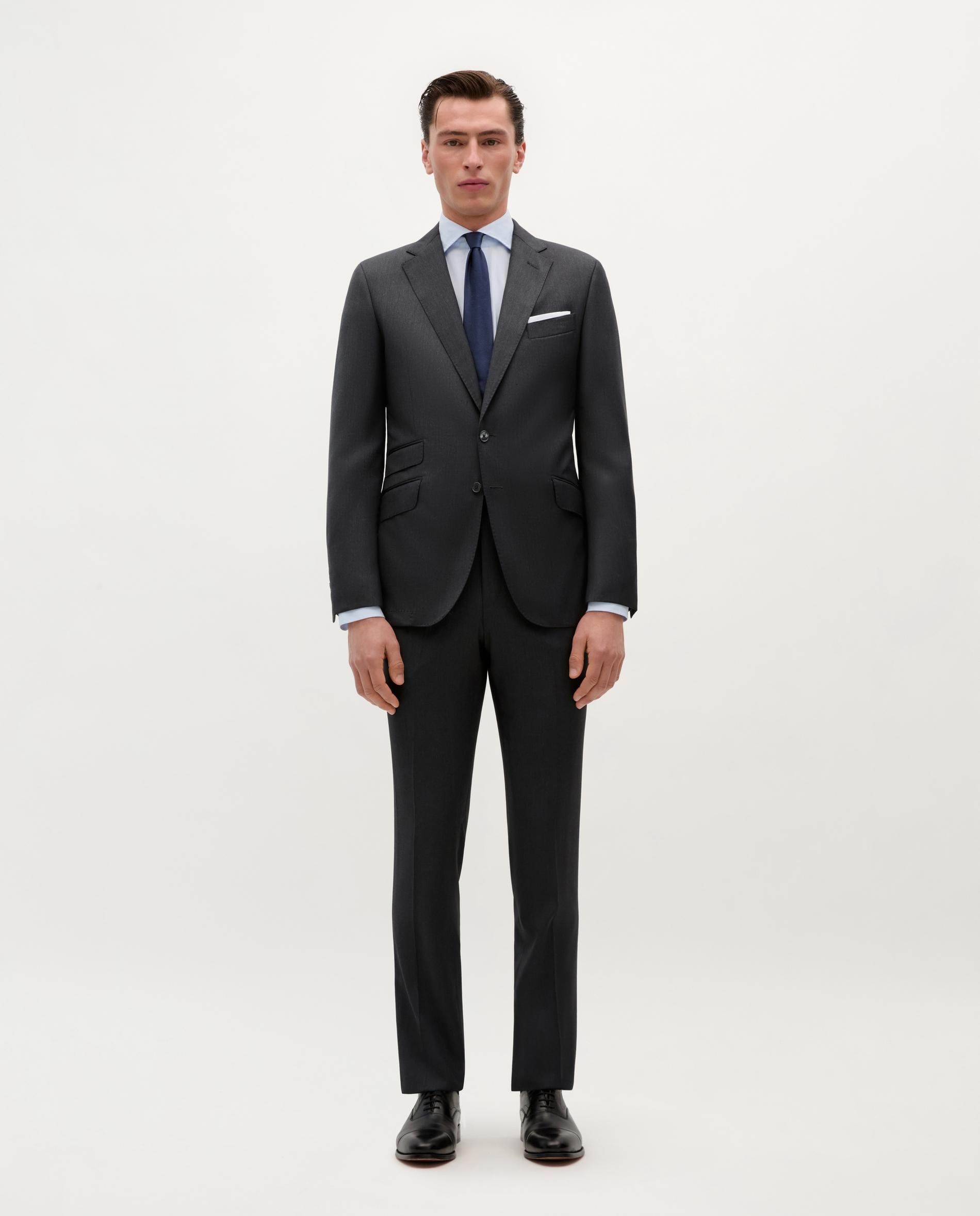 Blazer Regular Fit de Lã Grafite-2