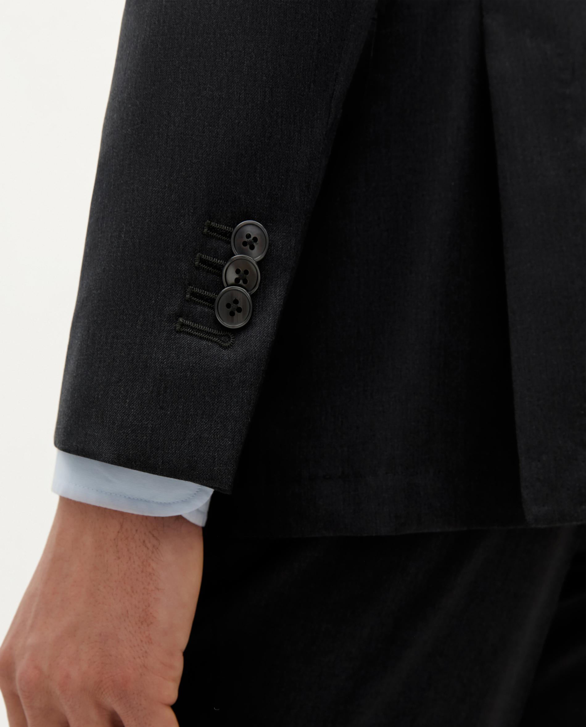 Blazer Regular Fit de Lã Grafite-5