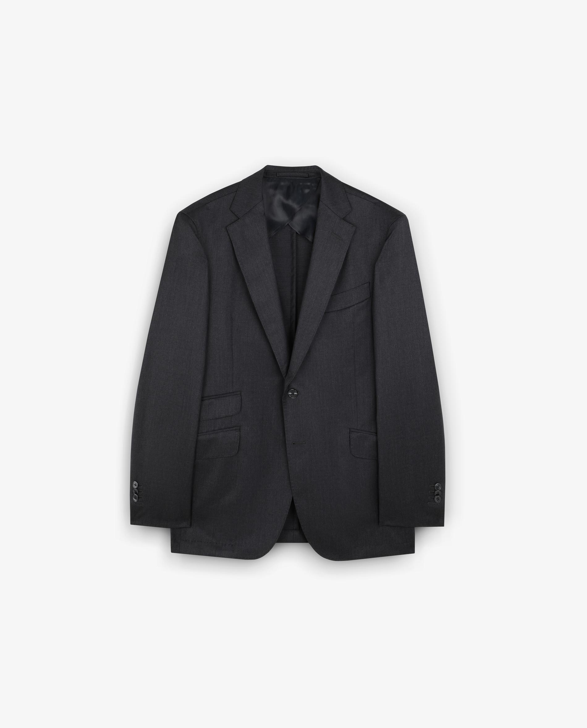 Blazer Regular Fit de Lã Grafite-7
