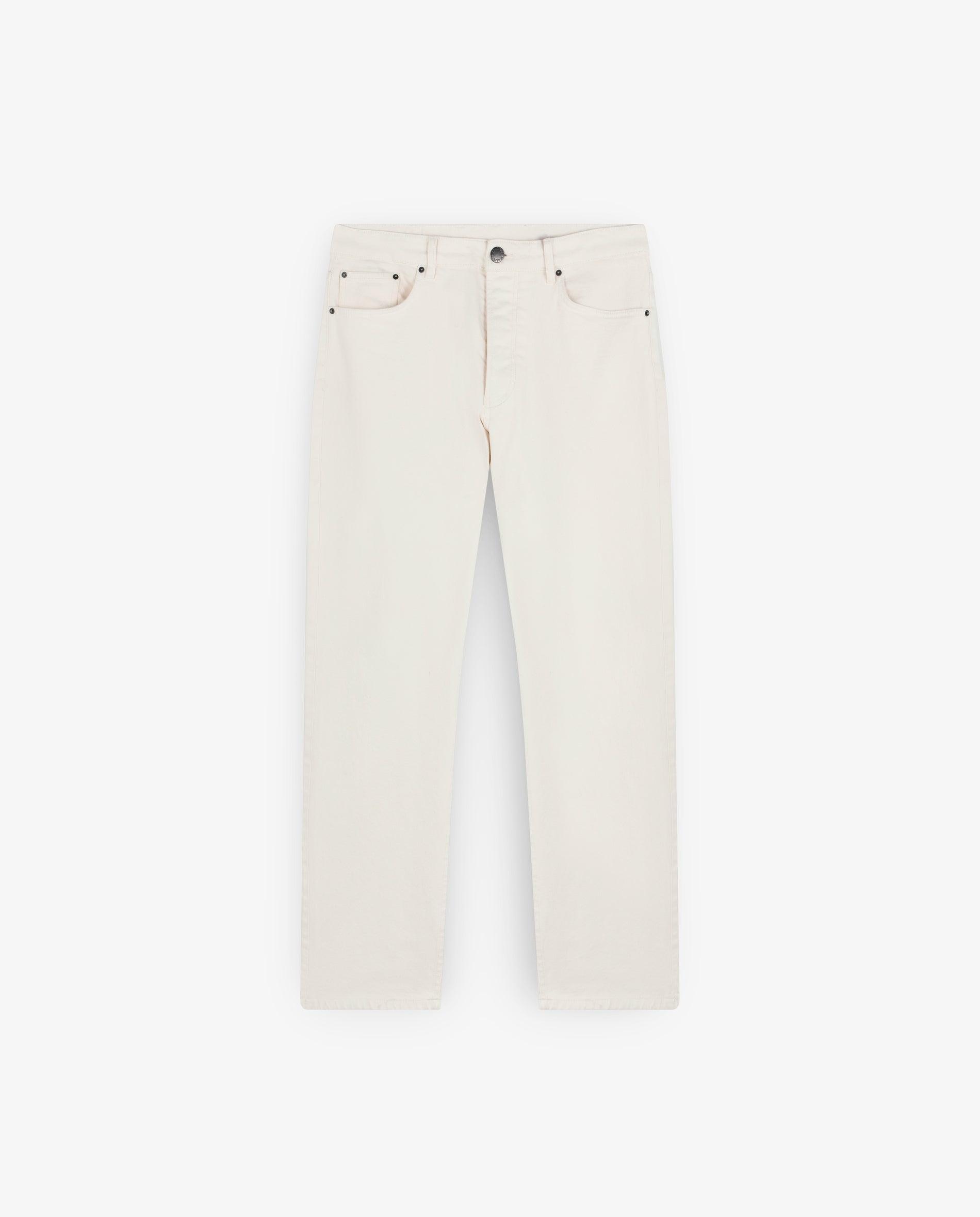 Jeans Regular Ligeiramente Elásticos Branco-4