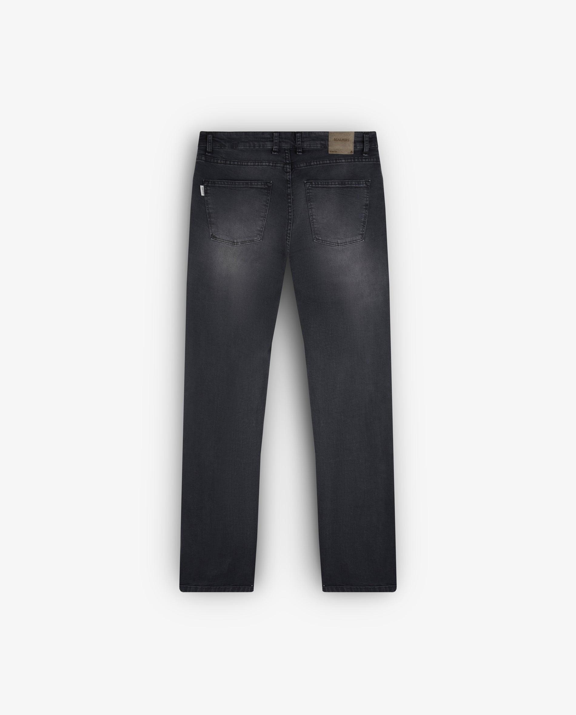 Jeans Slim Ligeiramente Elásticos Preto-2