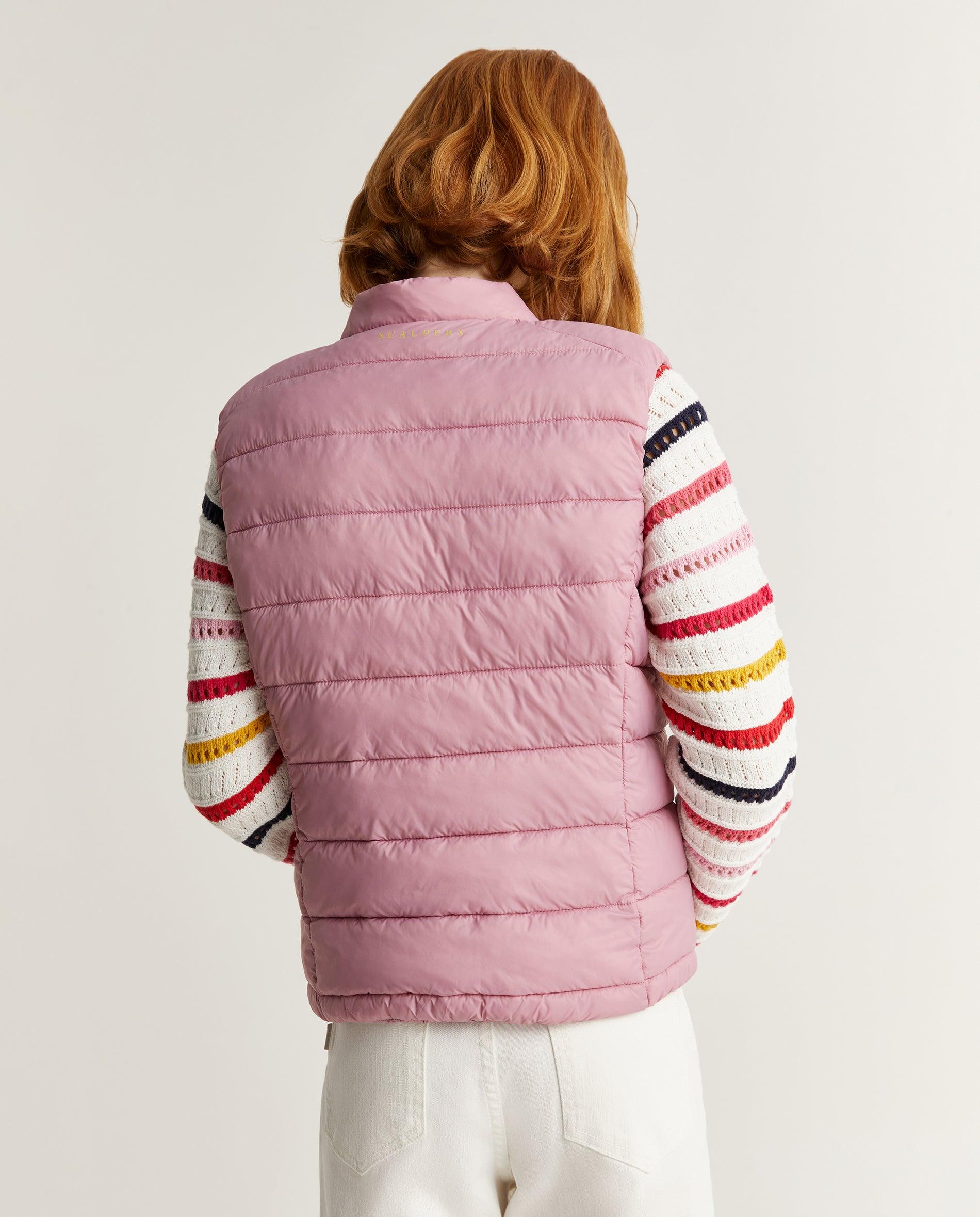 Colete Infantil Acolchoado com Detalhe de Patch Rosa-2