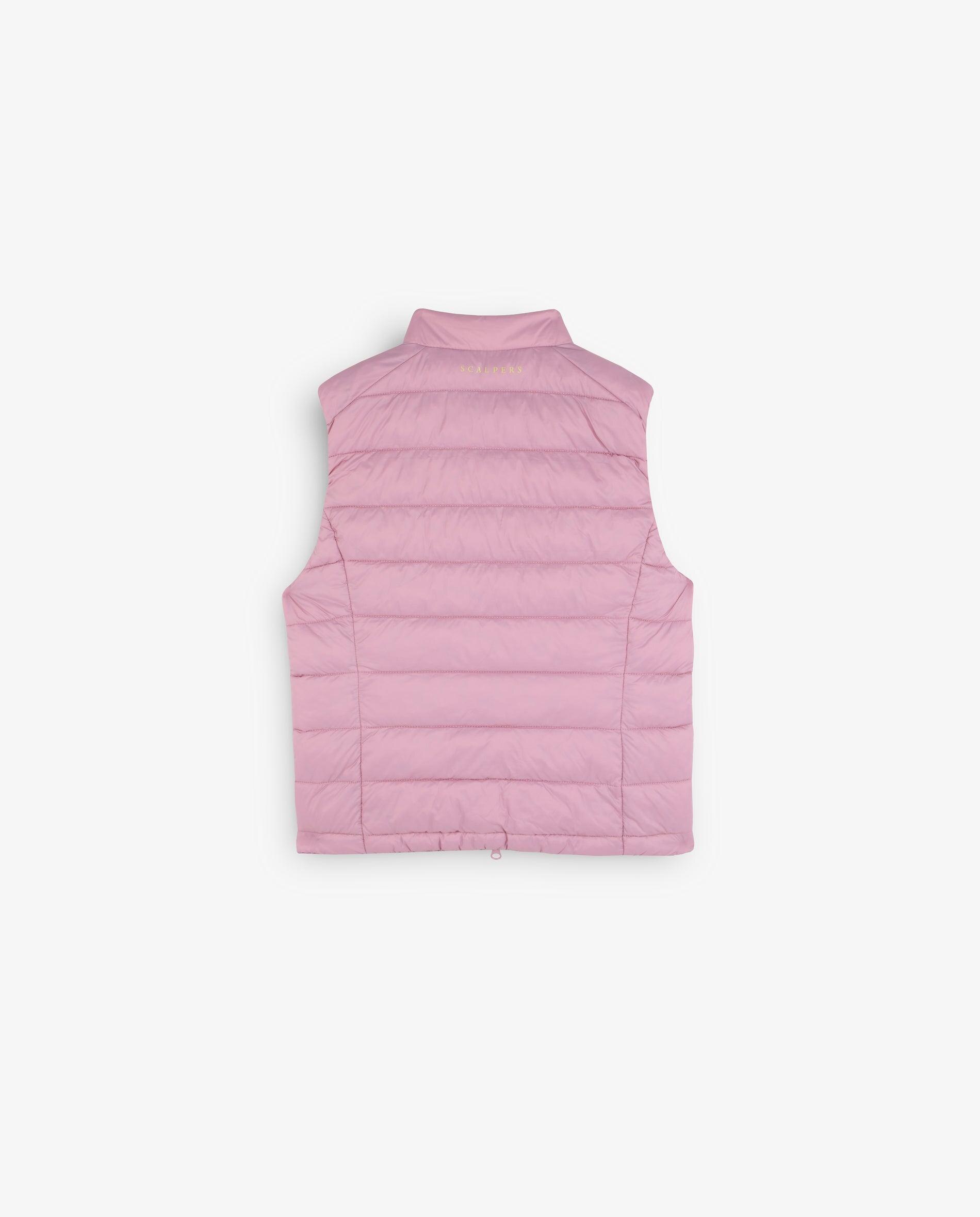 Colete Infantil Acolchoado com Detalhe de Patch Rosa-5