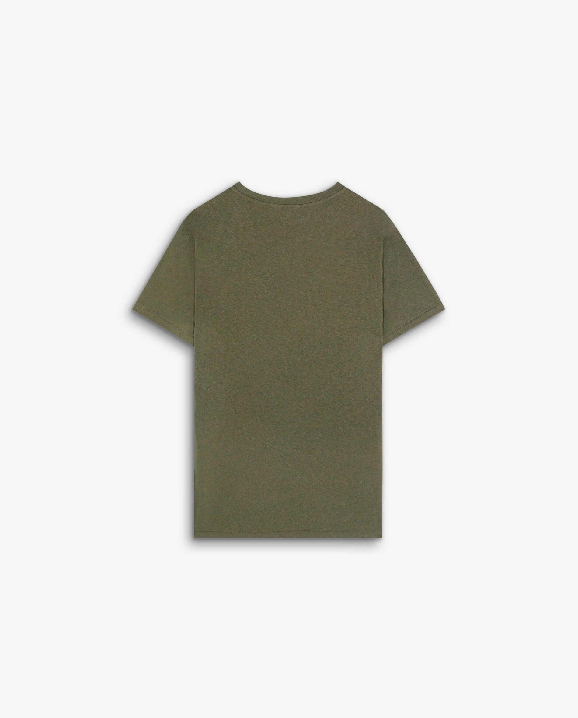 T-shirt de Algodão de Manga Curta Caqui-2