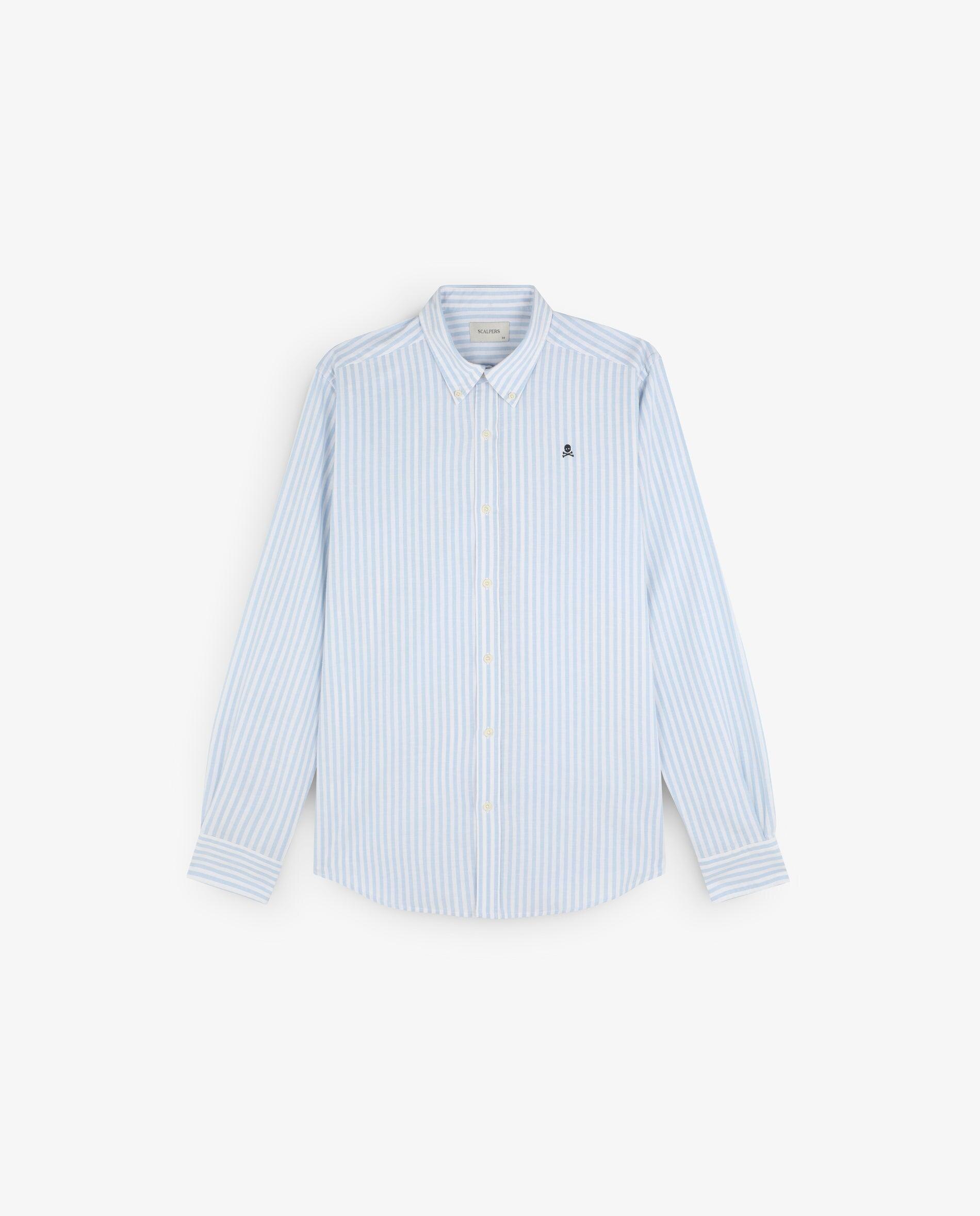 Camisa Regular Fit às Riscas Multicolor-1