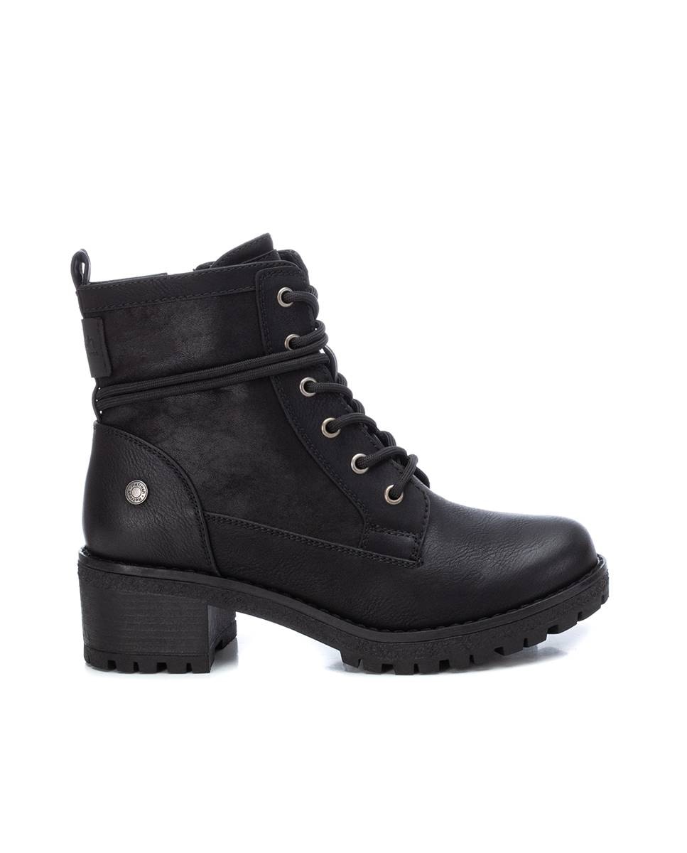 Imagem 0 de Botins Estilo Militar com Fecho Zip Lateral