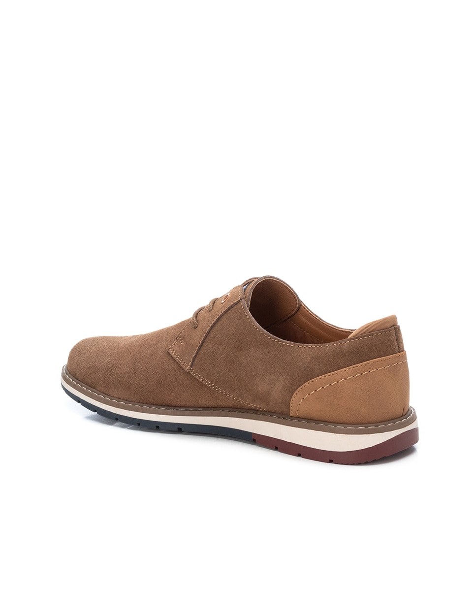 Sapatos de Cordões em Pele Castanho-claro-3