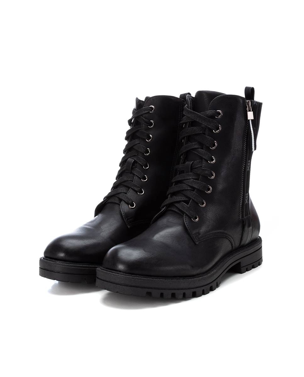 Botins Militar com Cordões Preto-4