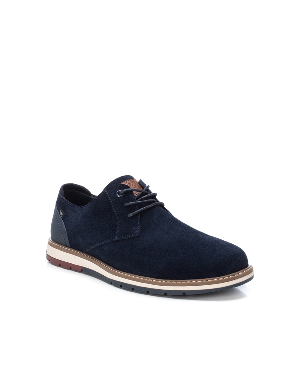 Sapatos de Camurça com Atacadores Azul-2