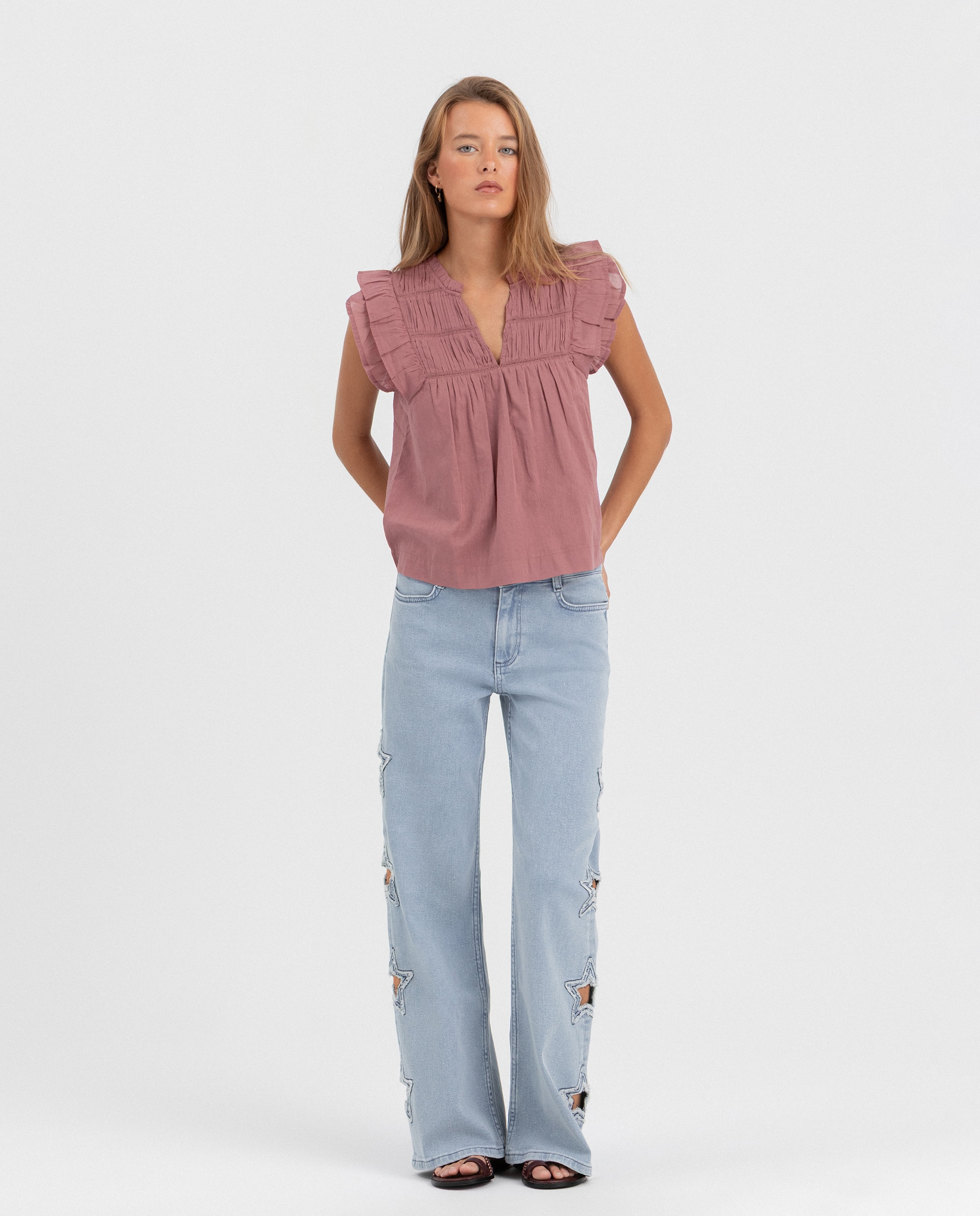 Imagem 0 de Jeans com Estrelas Lateral