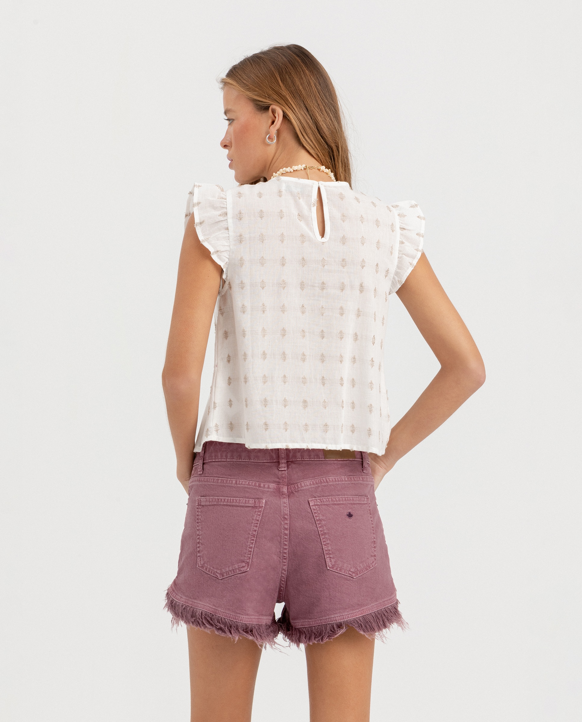 Blusa com Detalhe de Pregas Cru-1