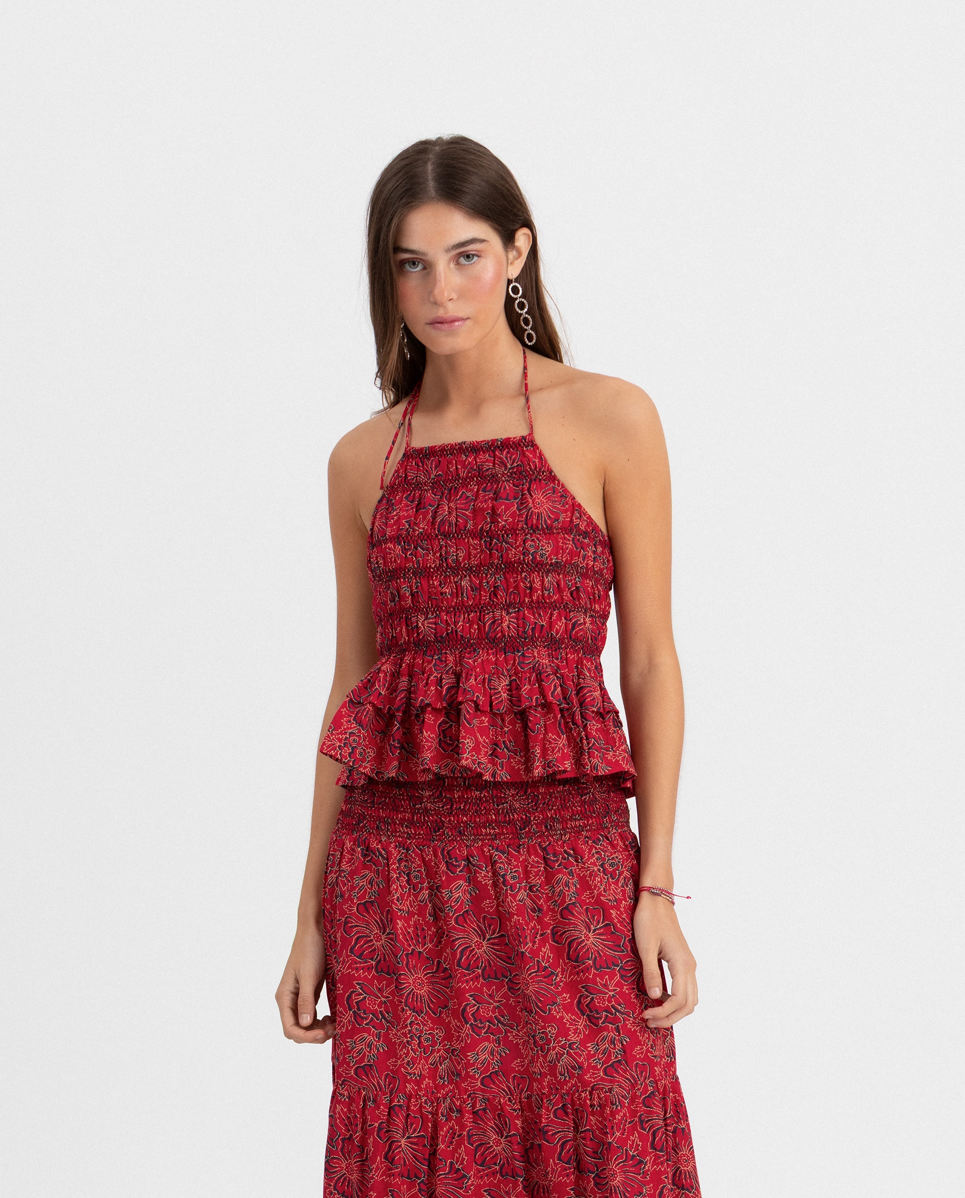 Imagem 0 de Top Halter com Estampado de Flores