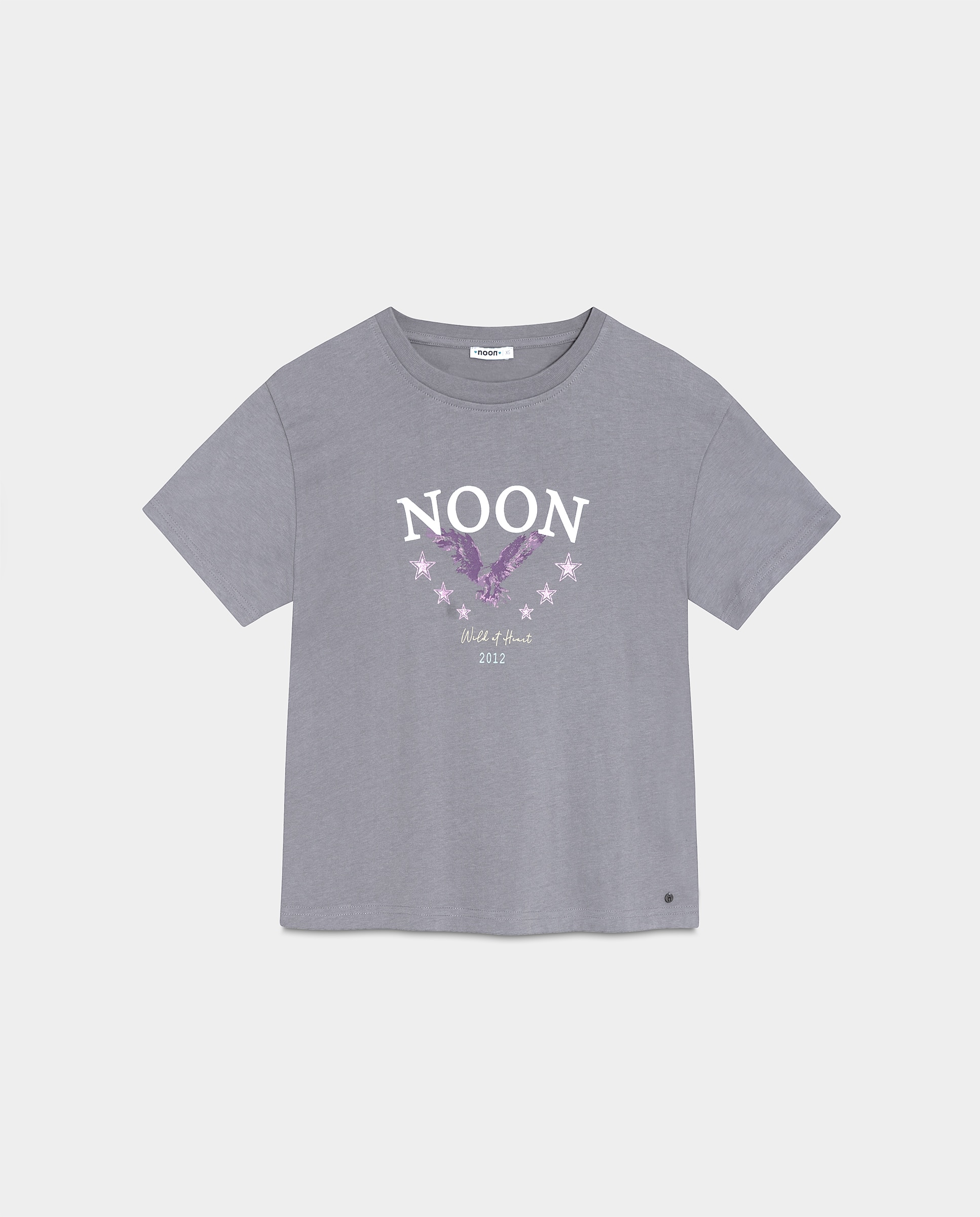 T-shirt com Logo Cinzento-3