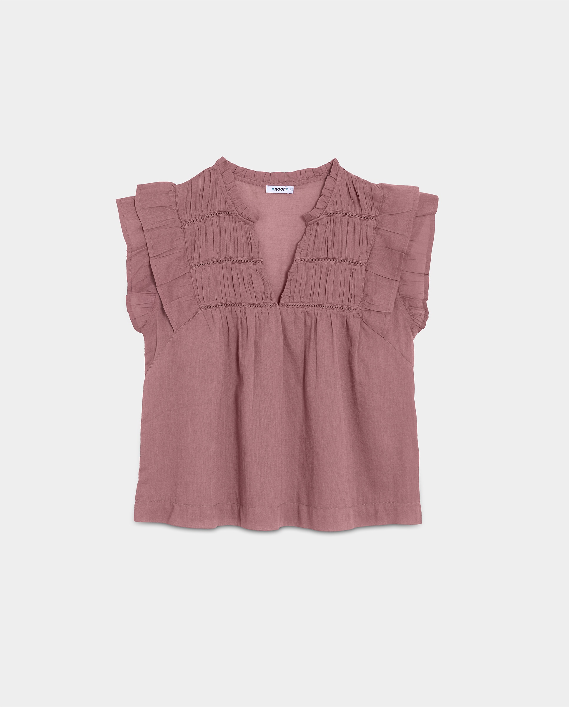 Blusa Fluida sem Mangas Telha-4