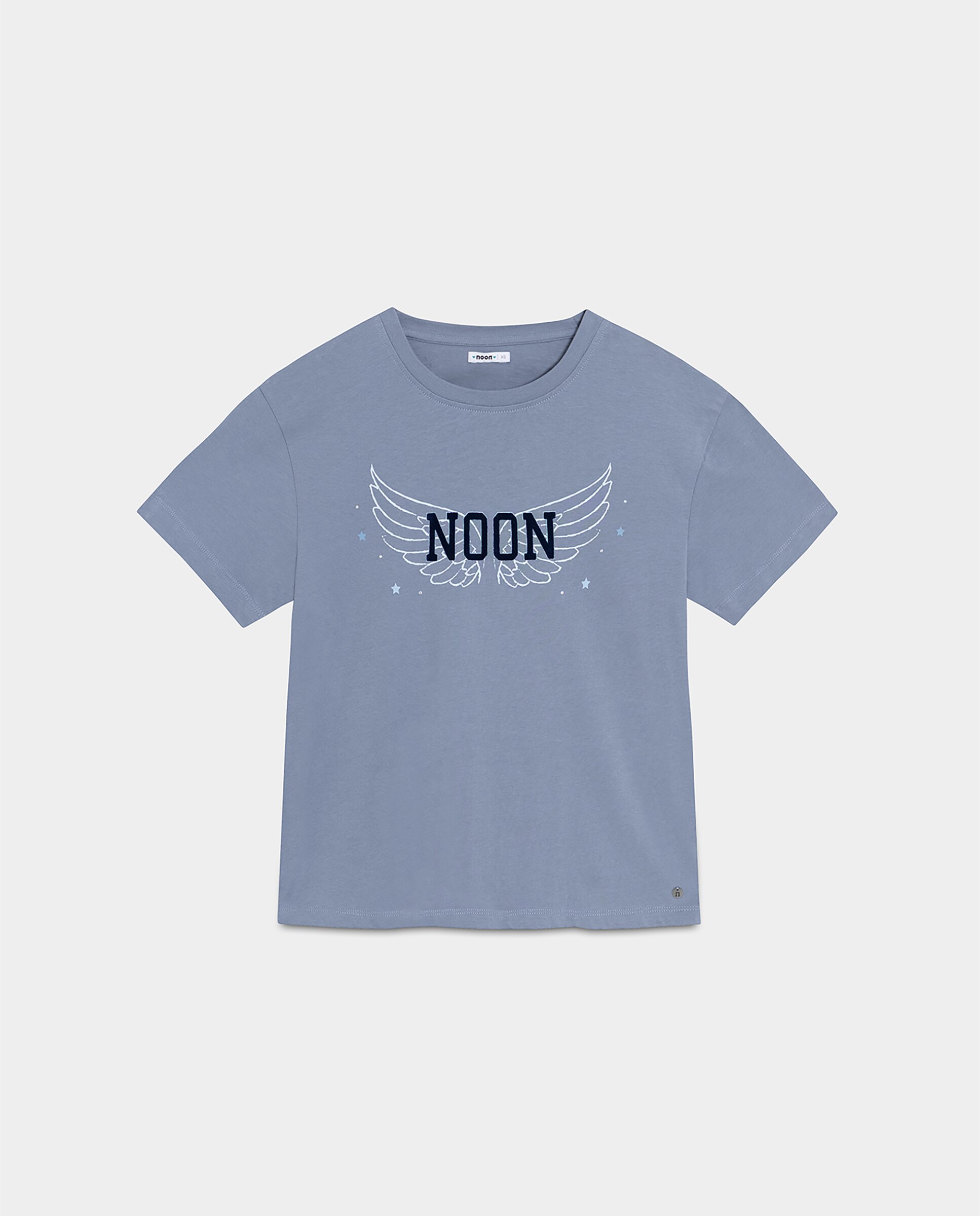 T-shirt Básica com Logo Azul-4