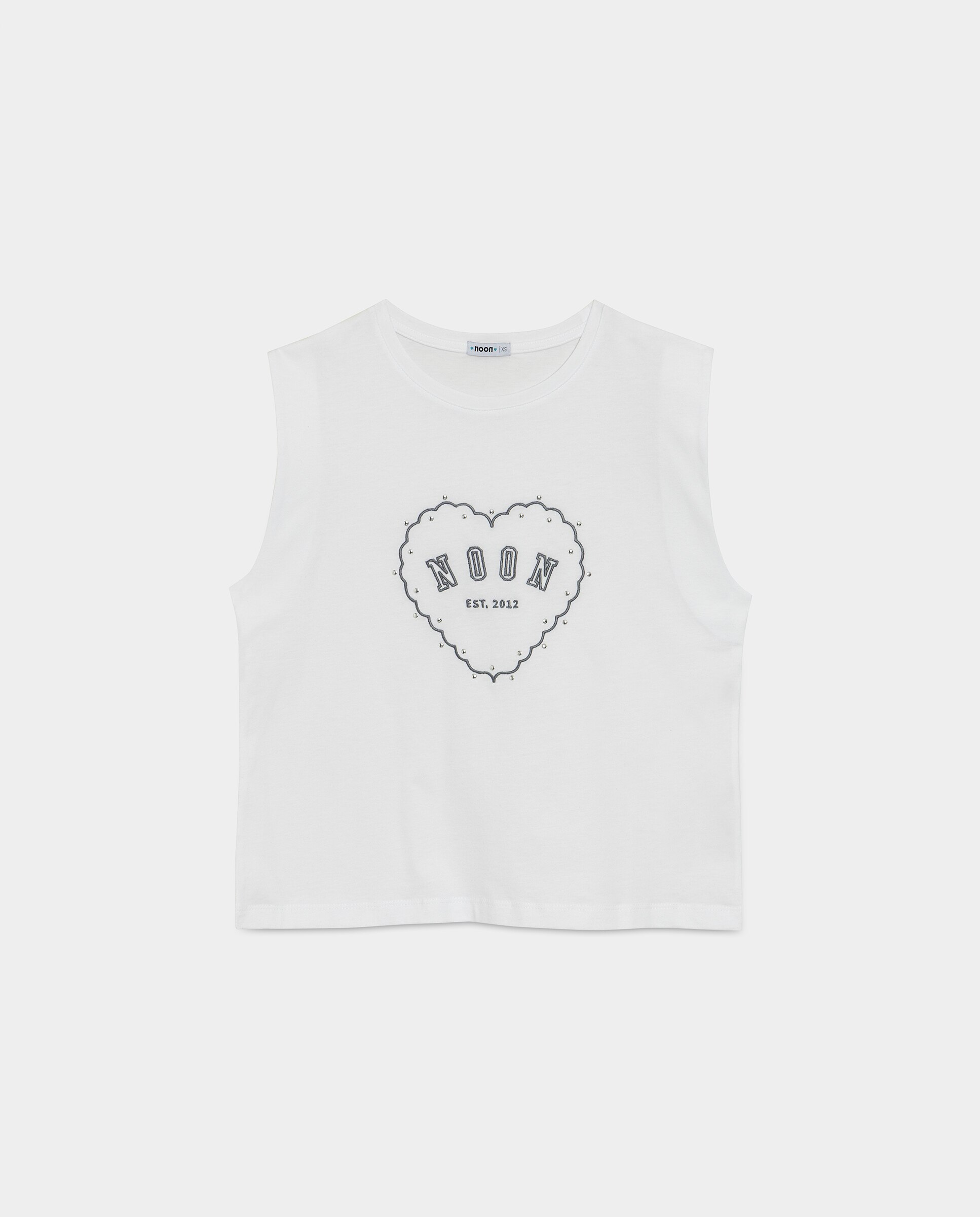 T-shirt de Alças com Logo Branco-5