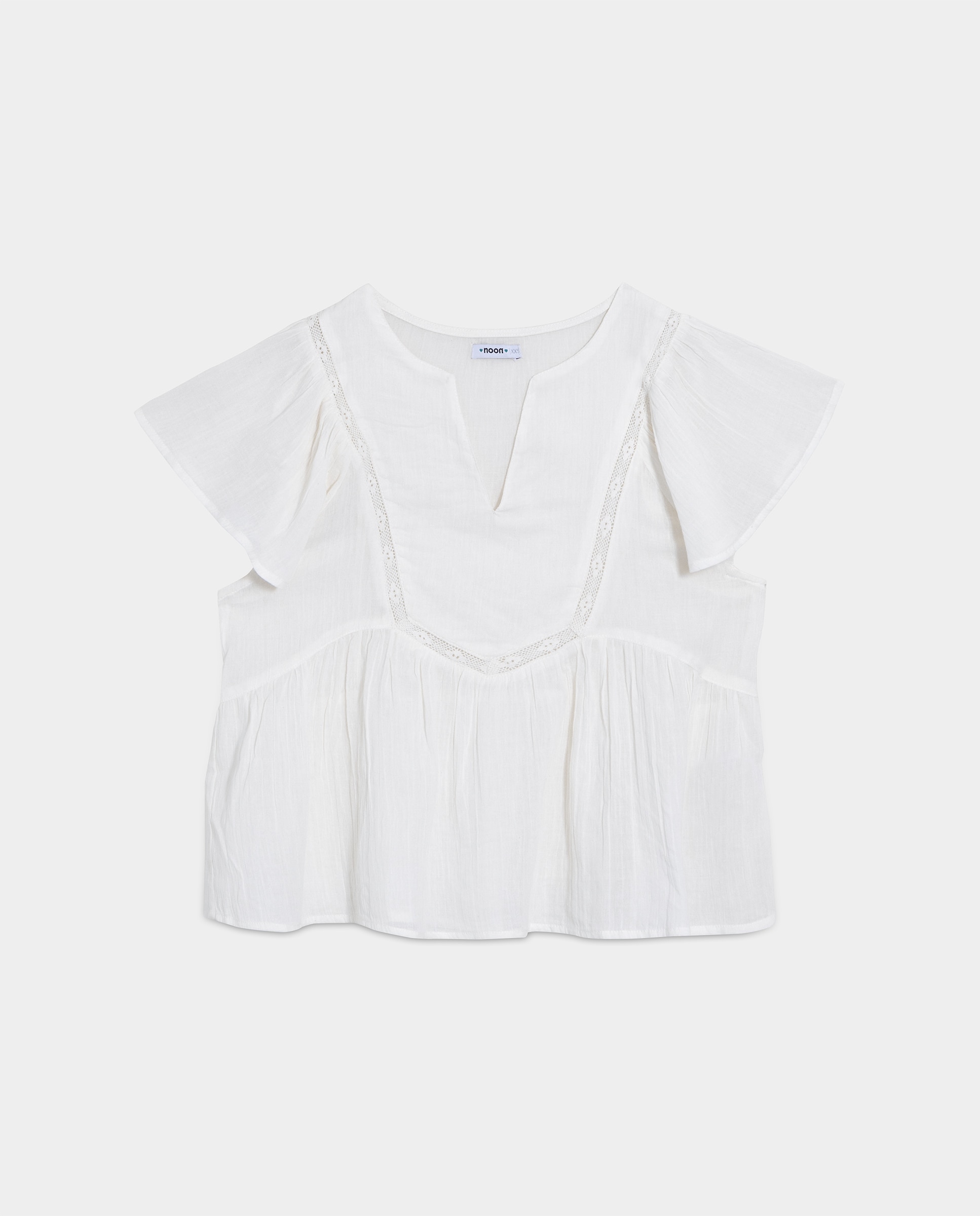 Blusa Fluida com Manga Curta Cru-5