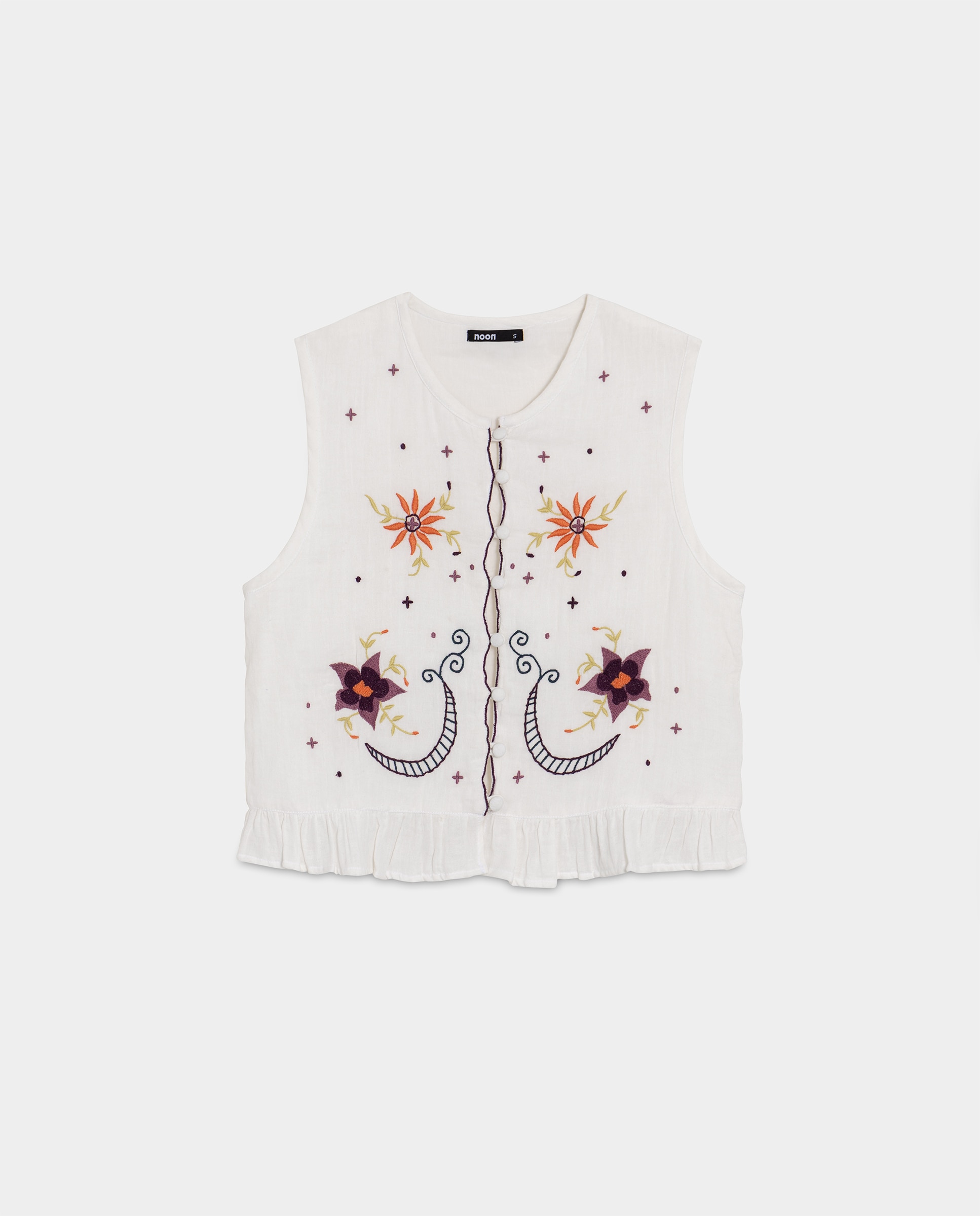 Top Estampado Flores Cru-3