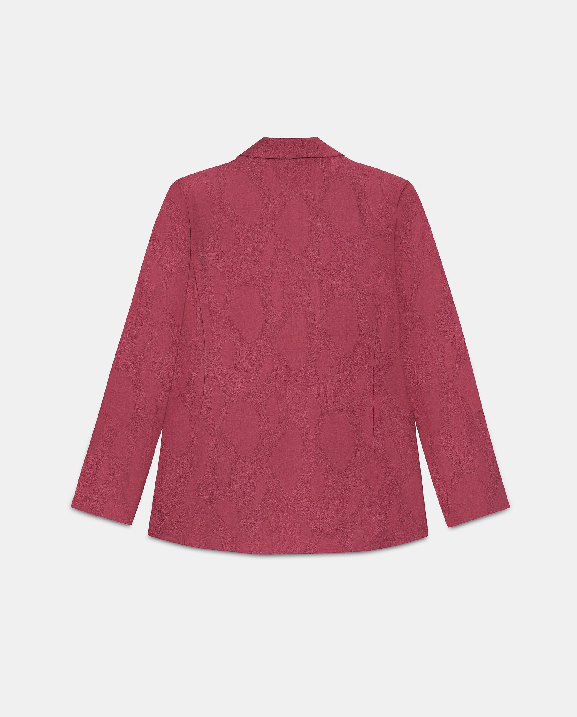 Blazer Cruzada com Lapela Rosa-4