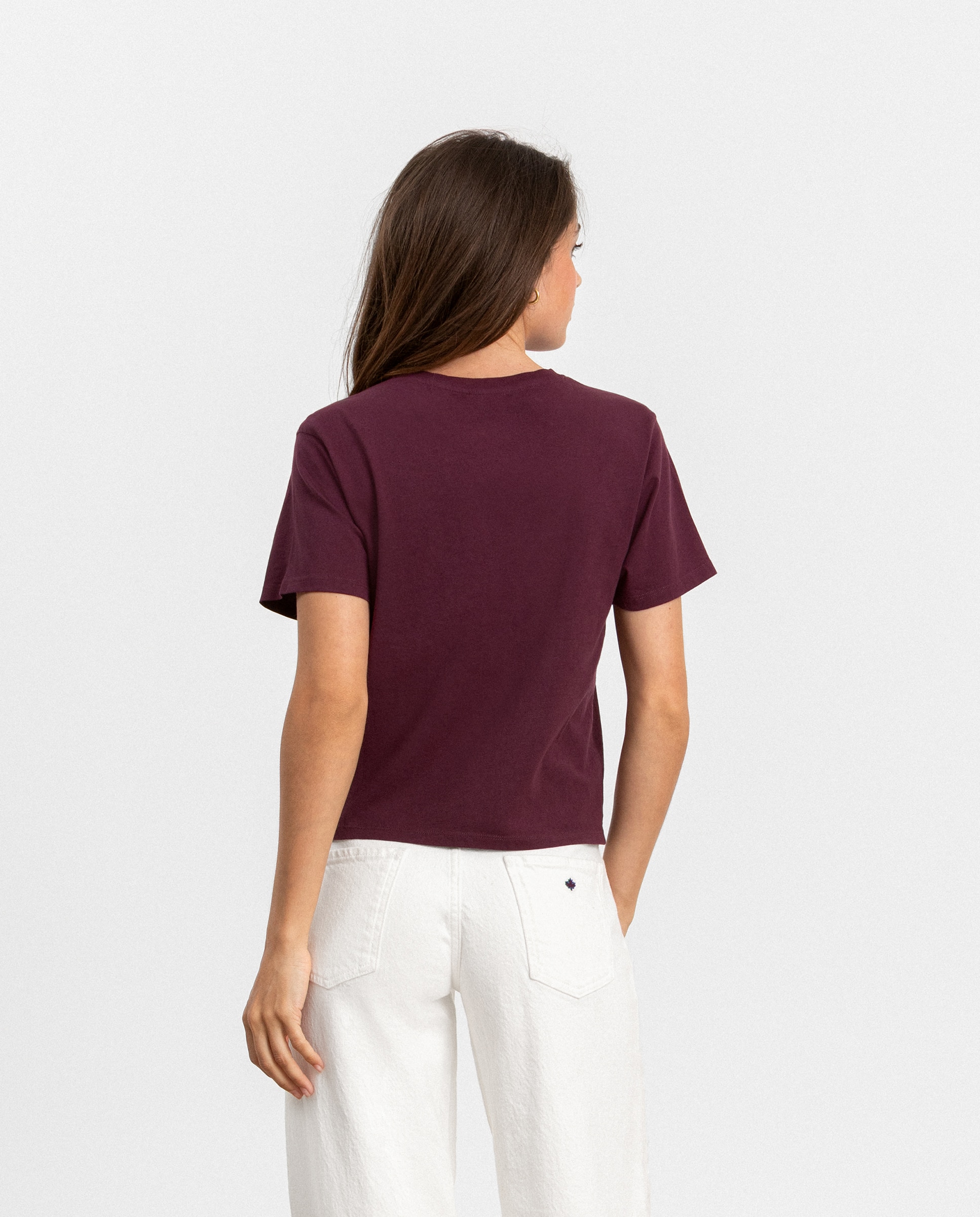 T-shirt com Logo Bordeaux-2