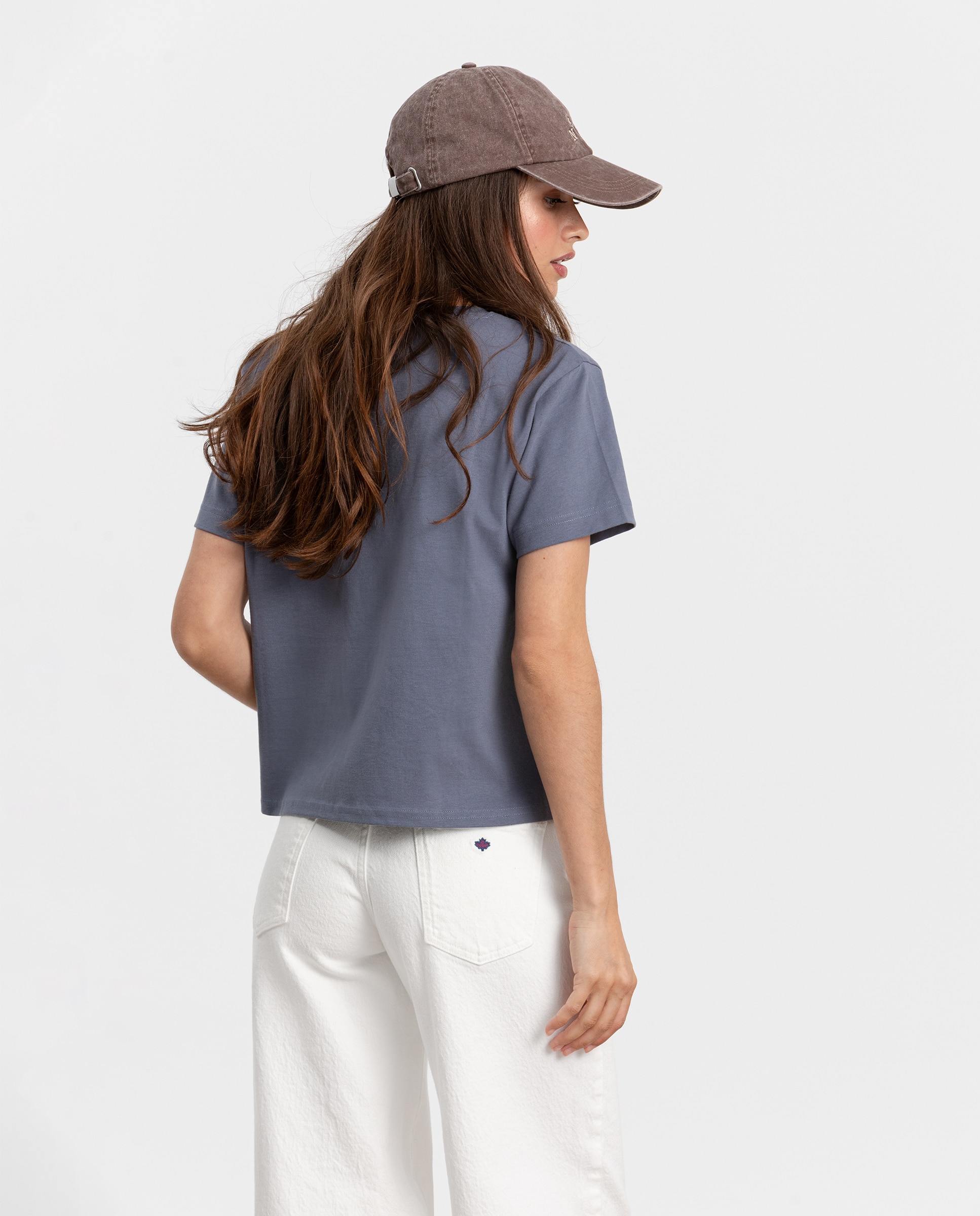 T-shirt com Logo e Asas Azul-2