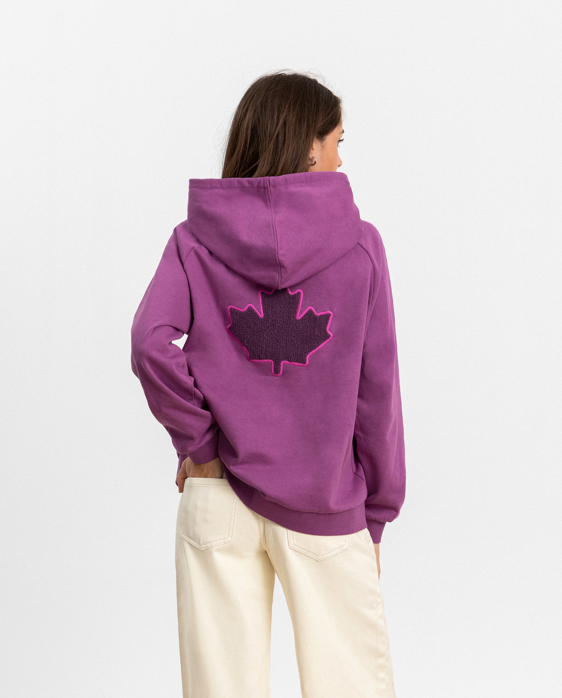 Sweatshirt com Capuz e Logo Rosa-2