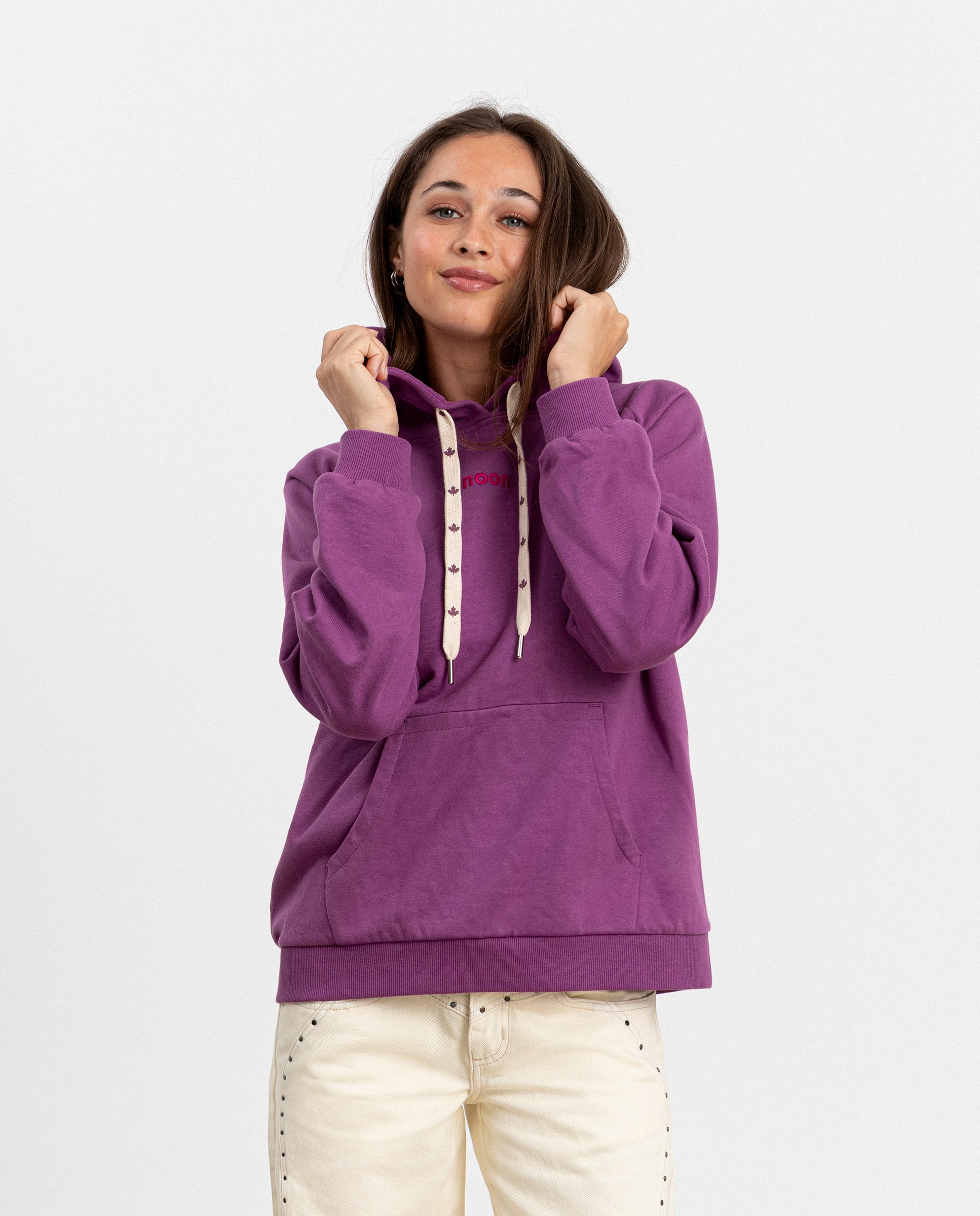 Sweatshirt com Capuz e Logo Rosa-3