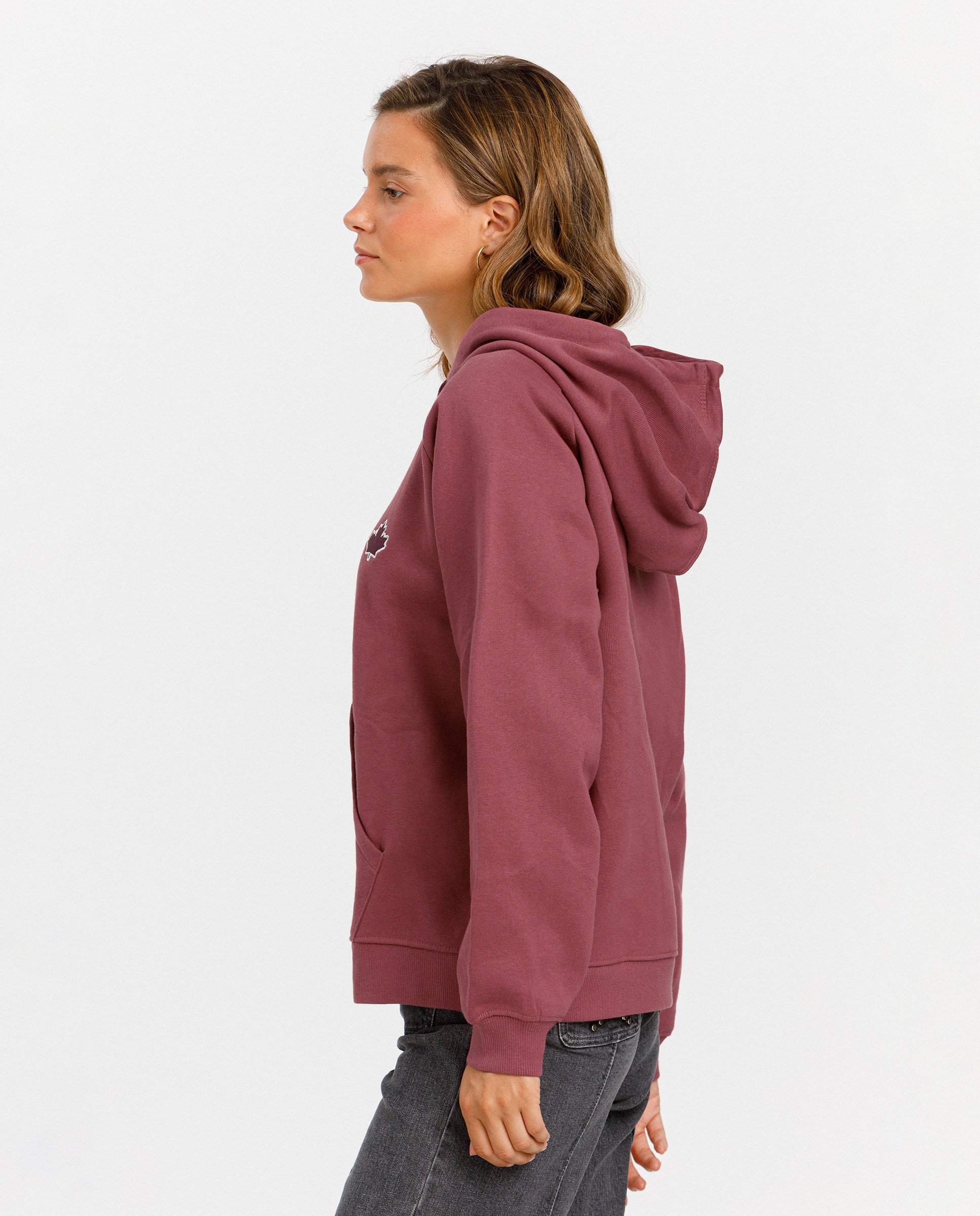 Sweatshirt com Capuz e Logo Bordeaux-3