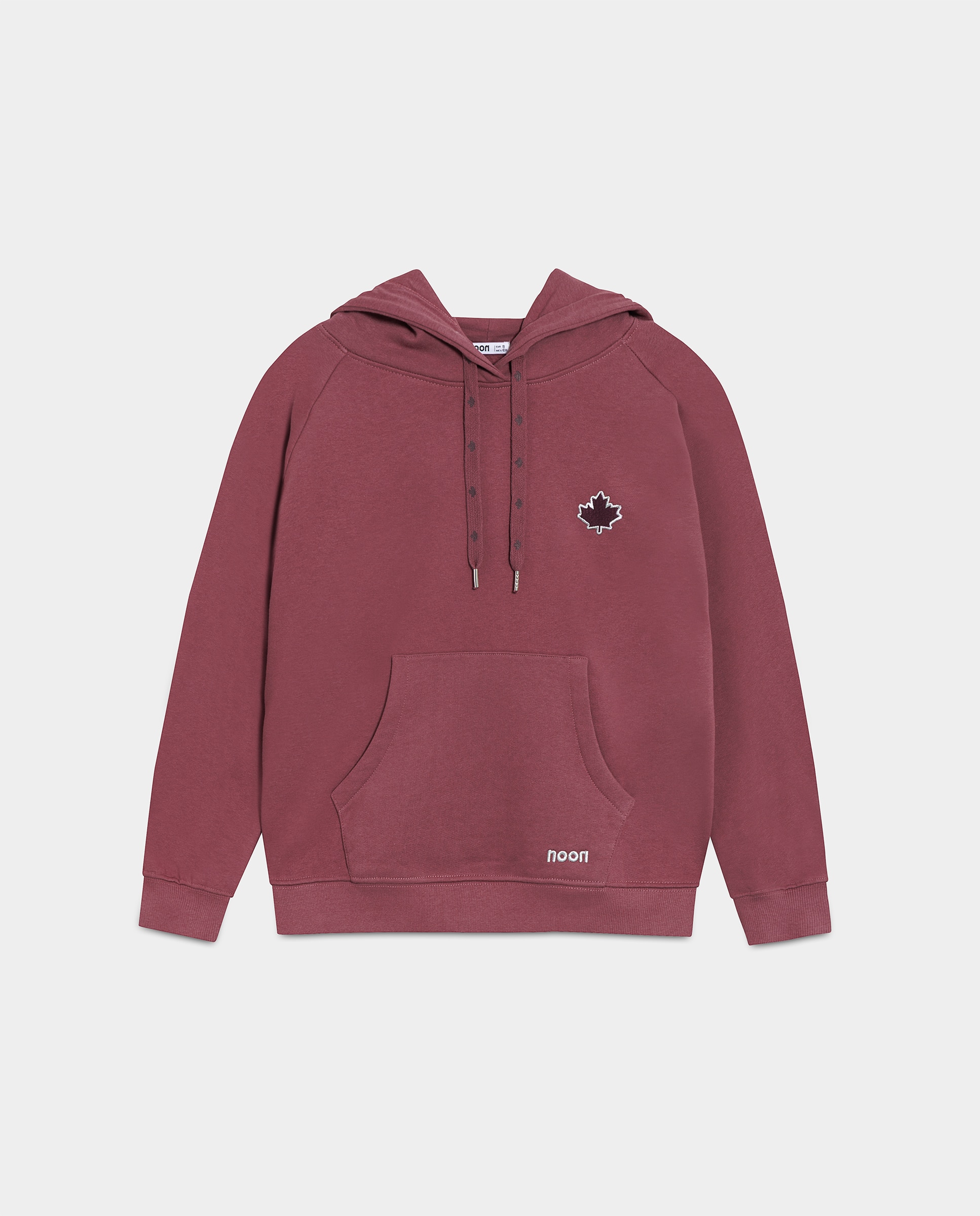 Sweatshirt com Capuz e Logo Bordeaux-5
