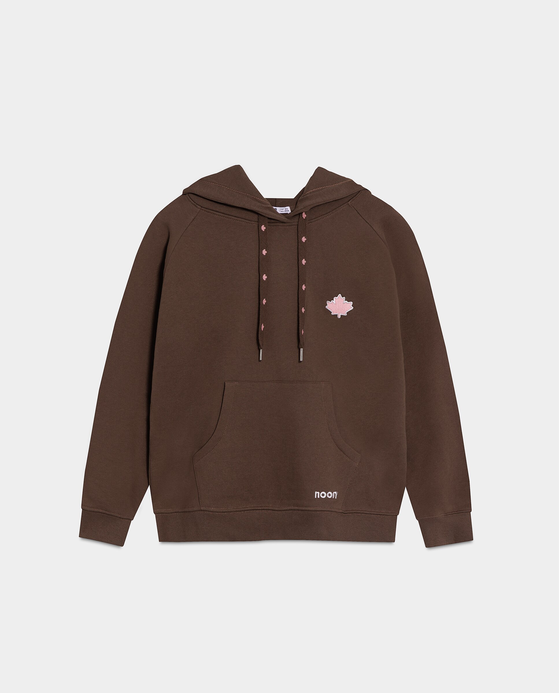 Sweatshirt com Capuz e Logo Castanho-5