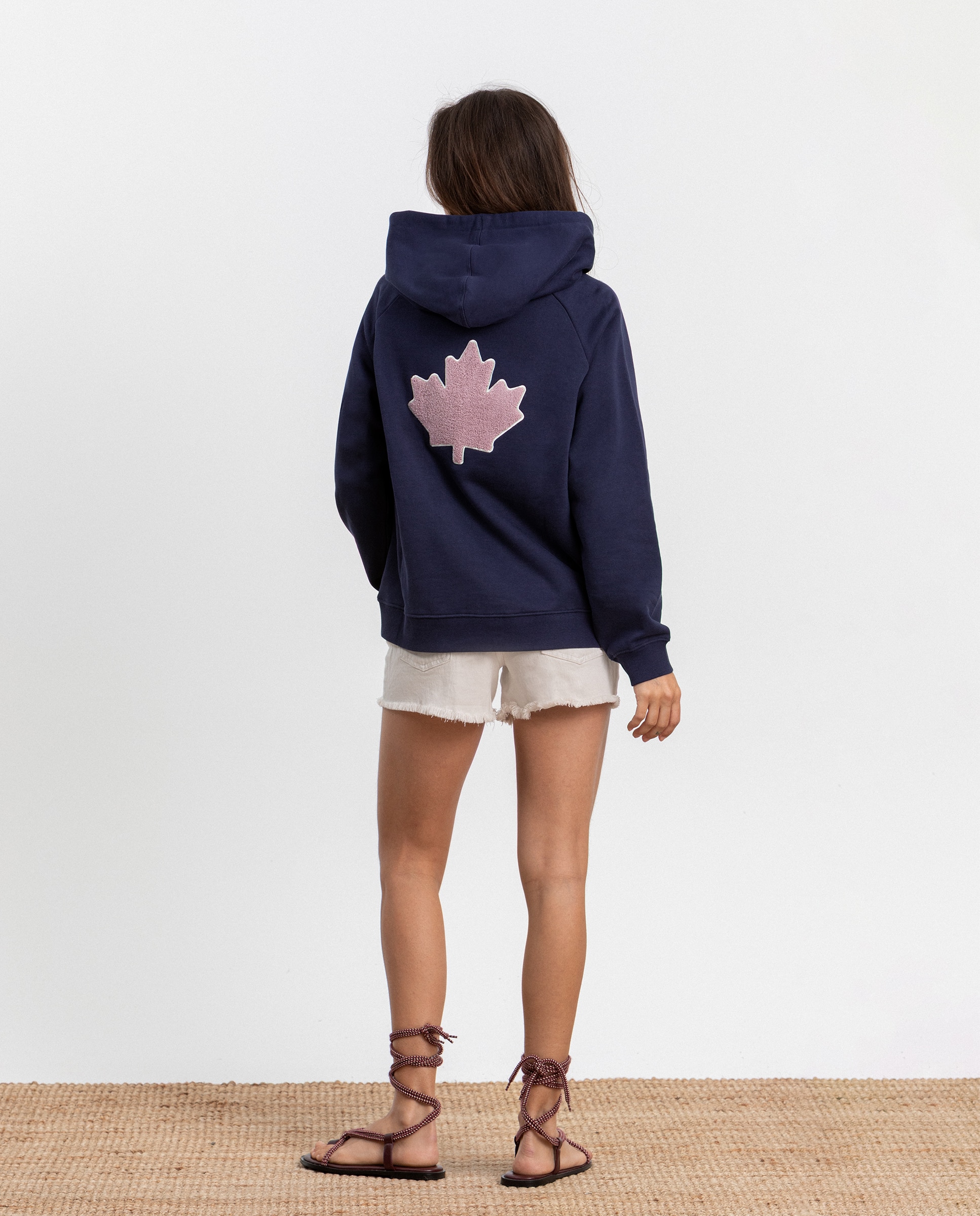 Sweatshirt com Capuz e Logo Azul-4