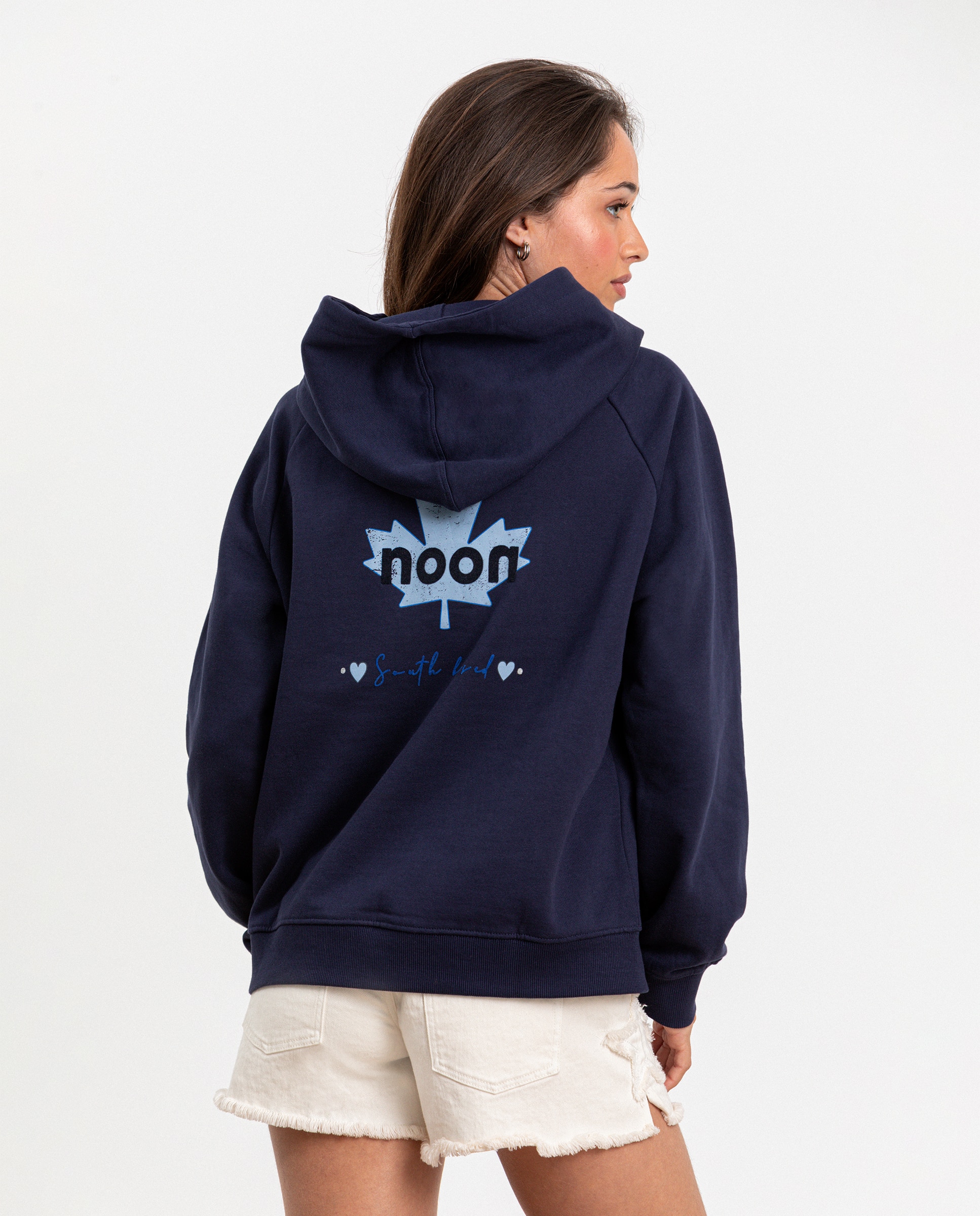 Sweatshirt com Capuz Print Azul-2