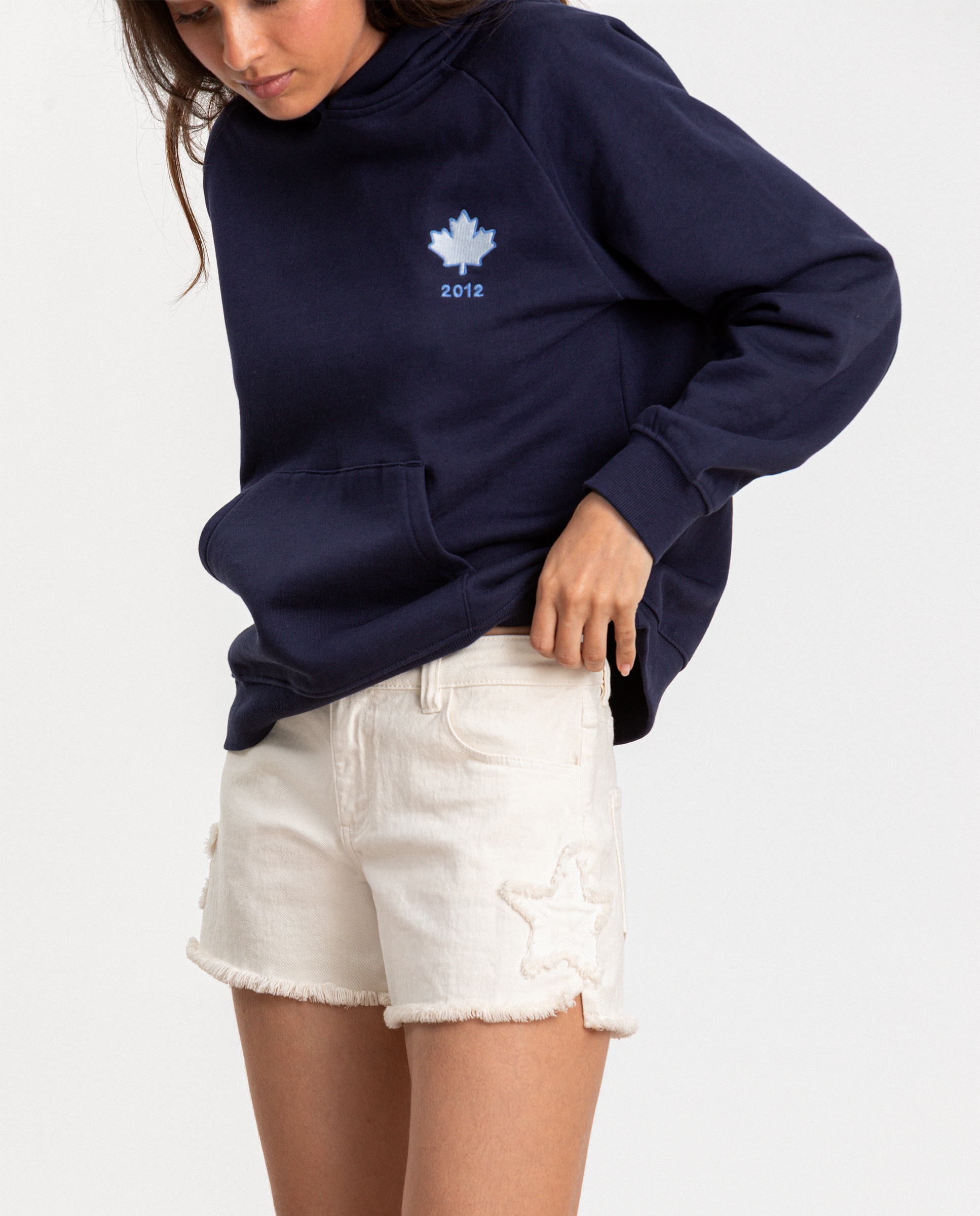 Sweatshirt com Capuz Print Azul-3