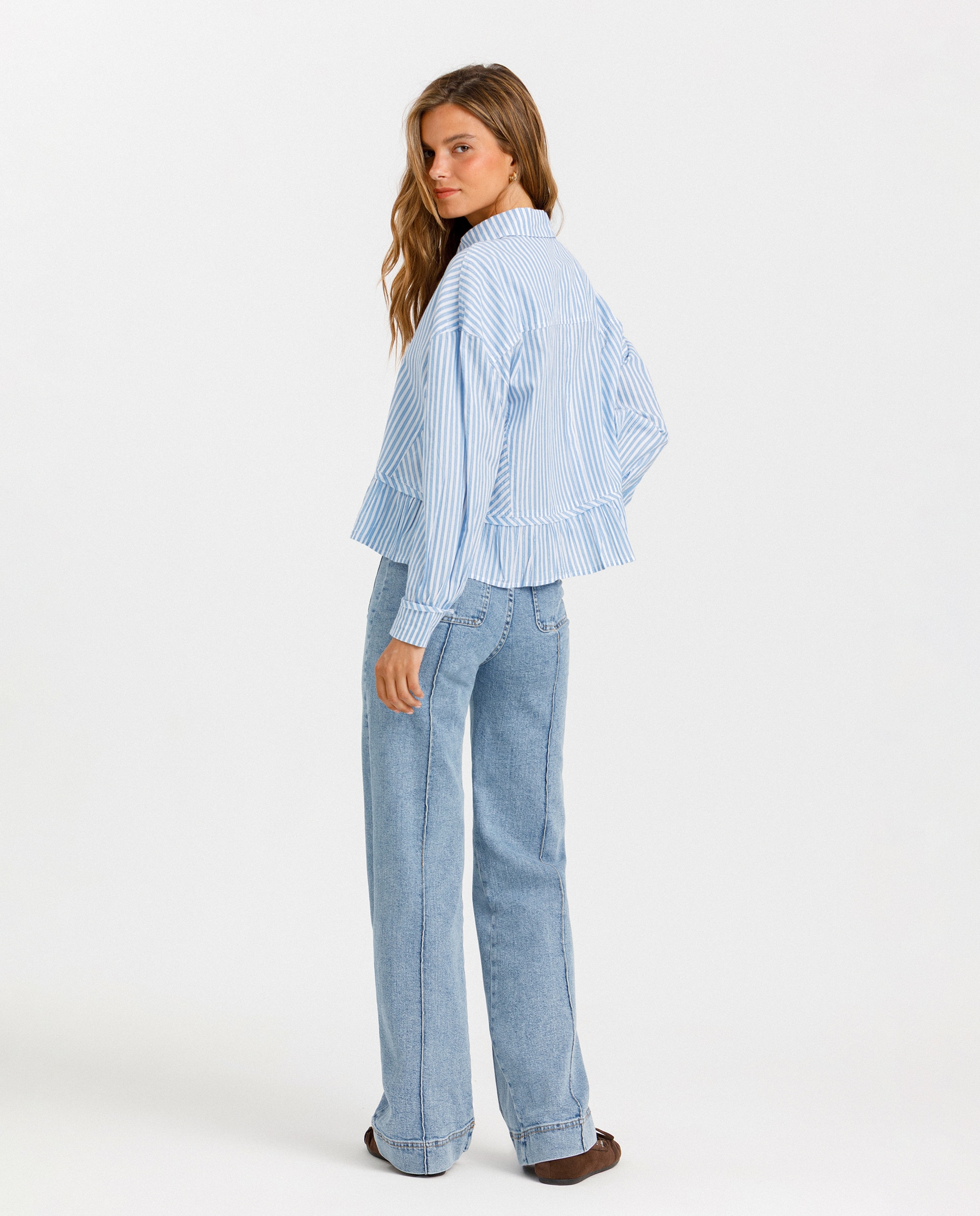 Camisa Às Riscas Azul-4