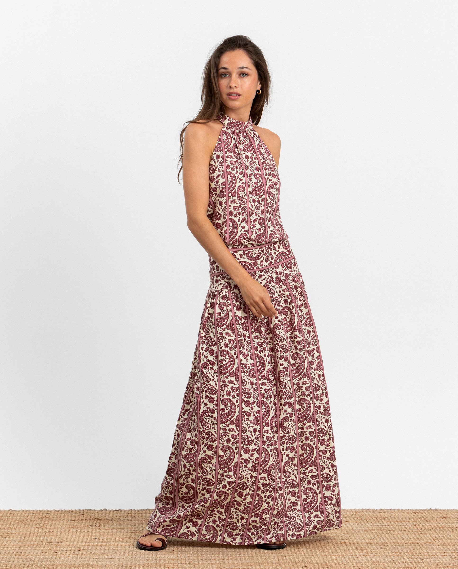 Imagem 0 de Vestido Midi Às Riscas