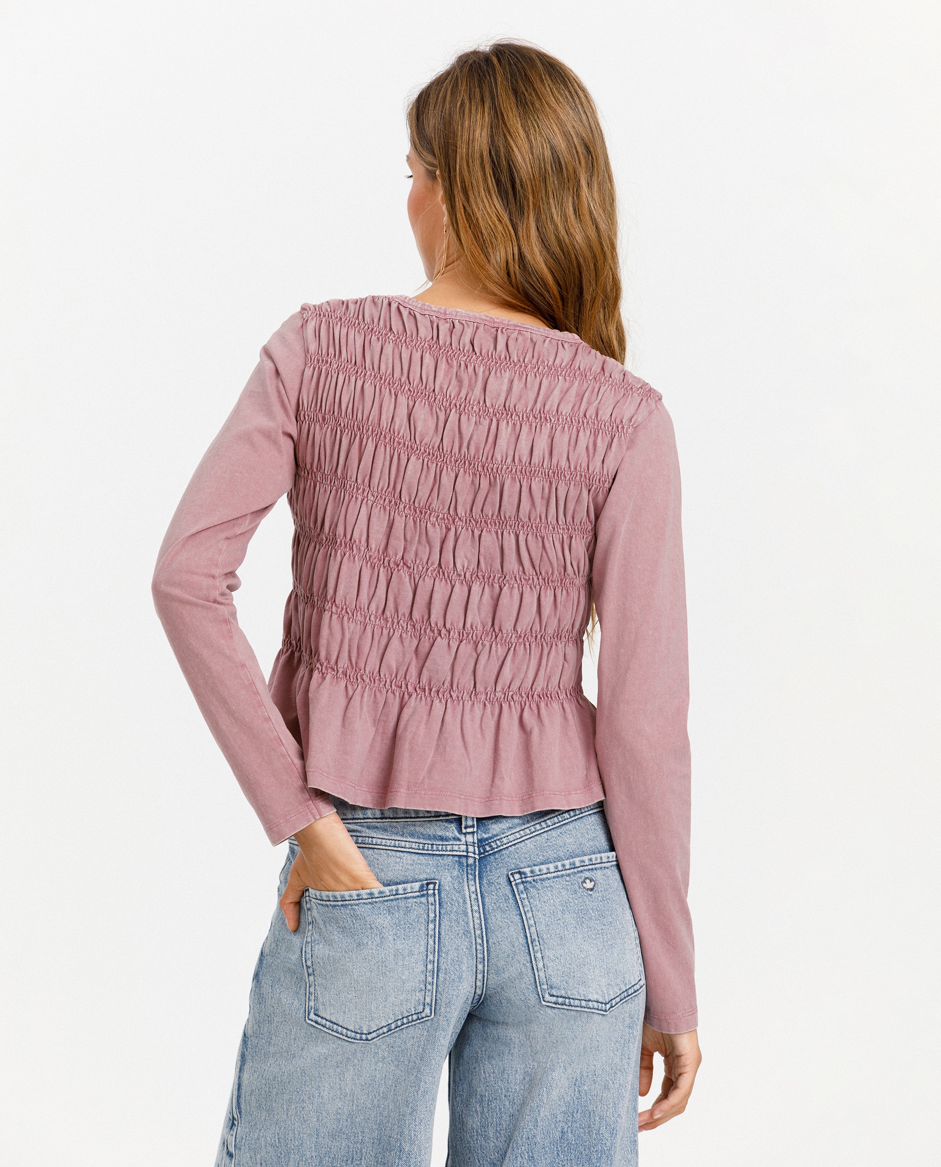 T-shirt Nido de Abeja Rosa-2