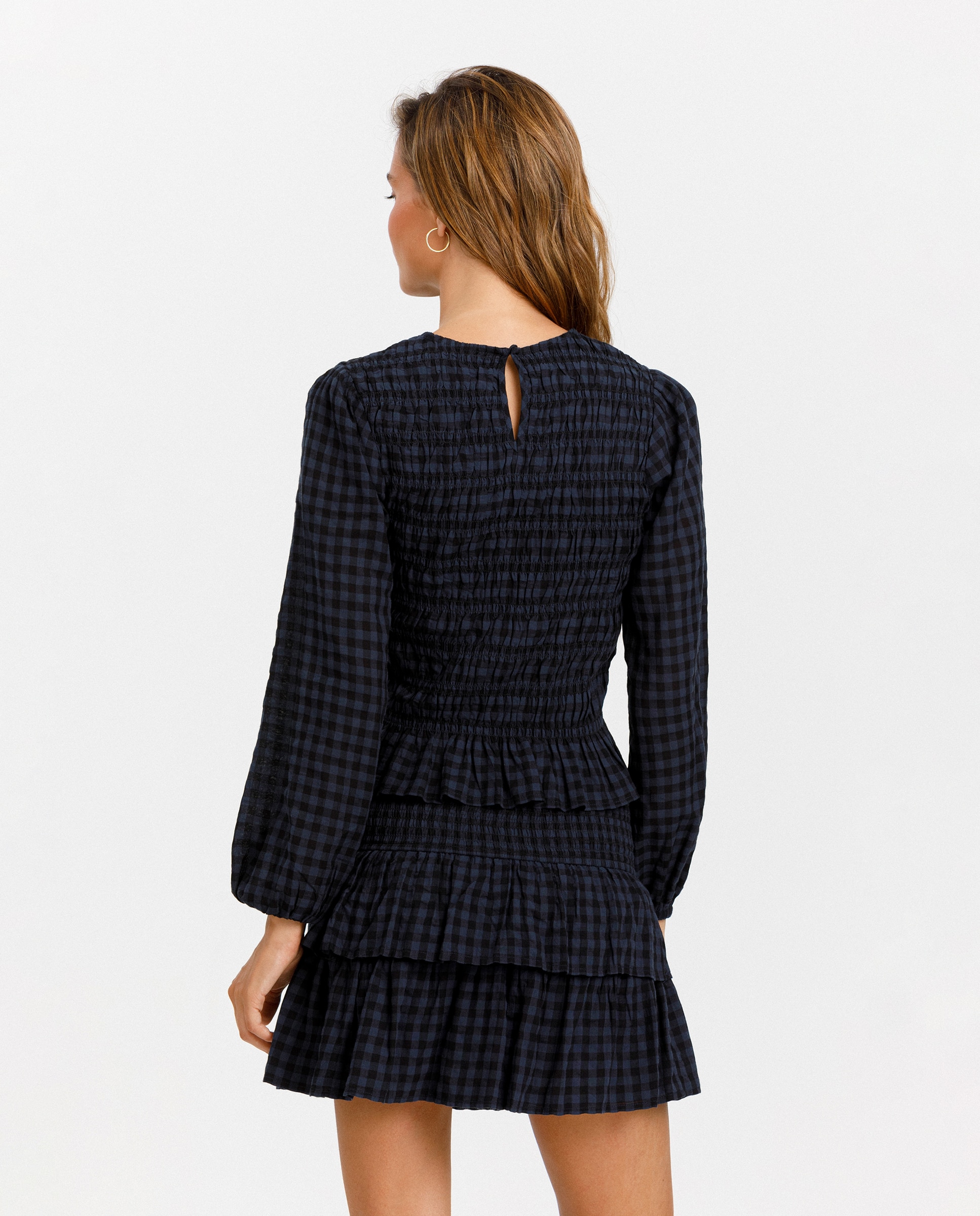 Blusa Aos Quadrados Azul-2