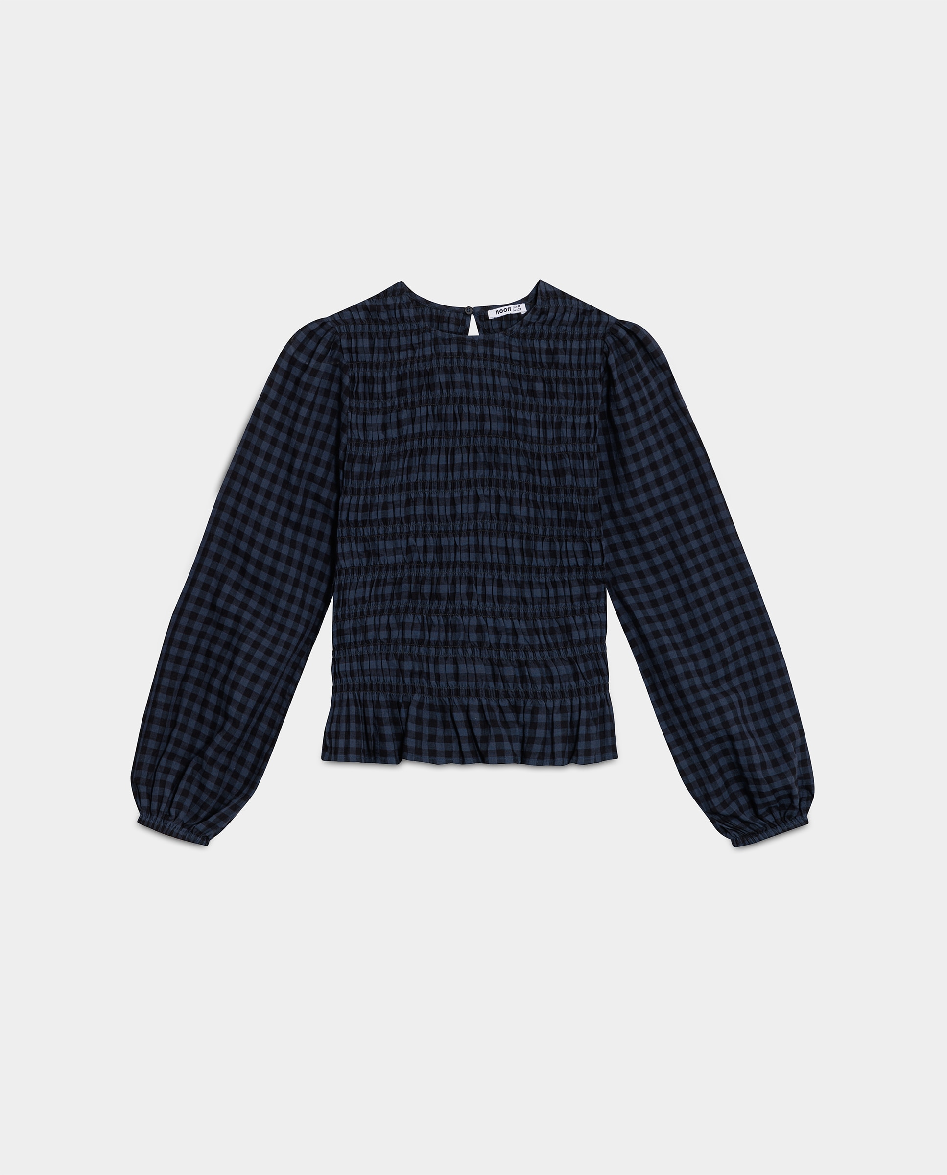 Blusa Aos Quadrados Azul-5