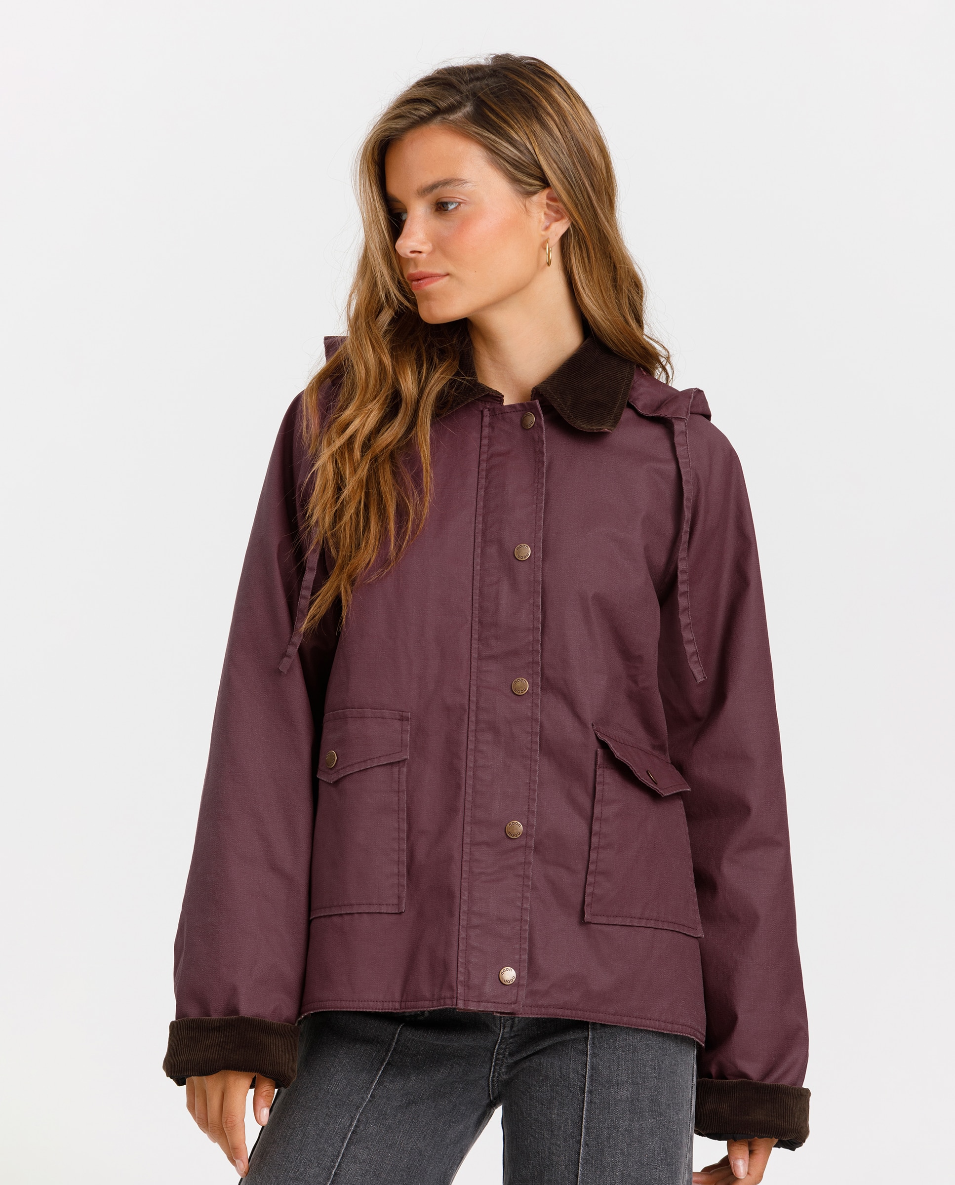 Parka com Capuz Bordeaux-3