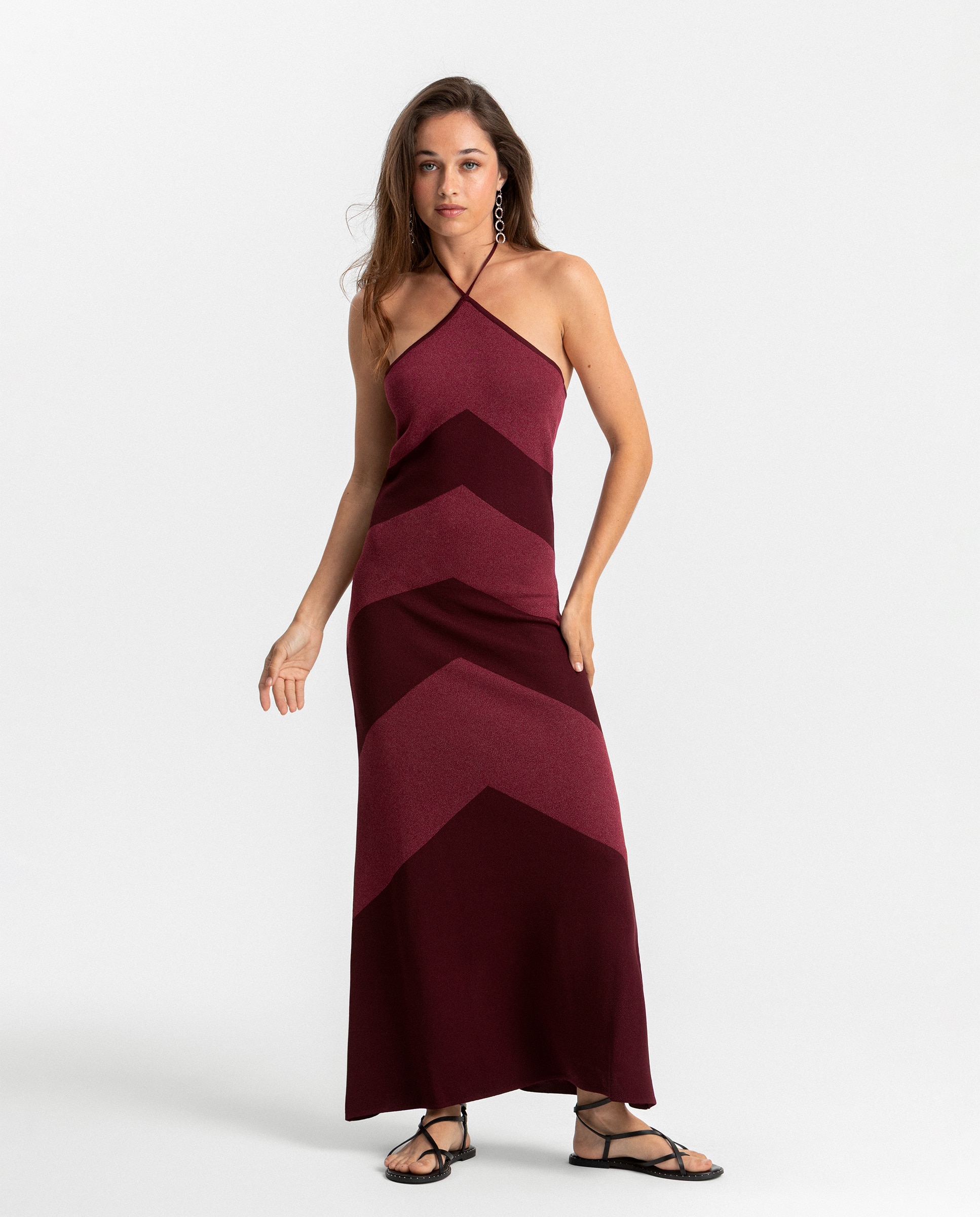 Imagem 0 de Vestido Midi Halter Lurex