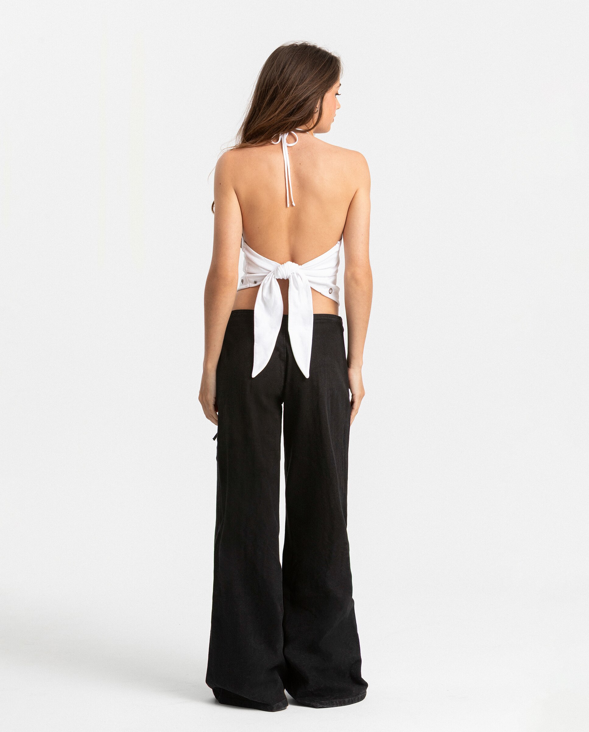 Jeans com Corte a Direito com Laçada Antracite / Cinzento-2