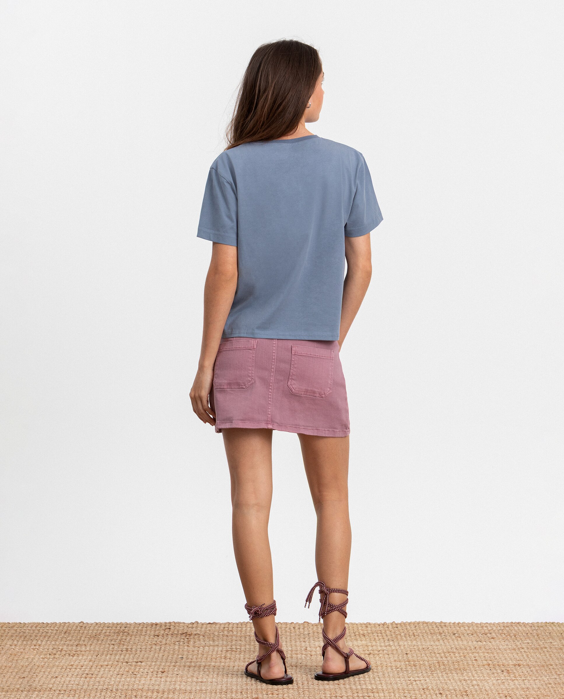Saia Mini com Tachas Roxo-2
