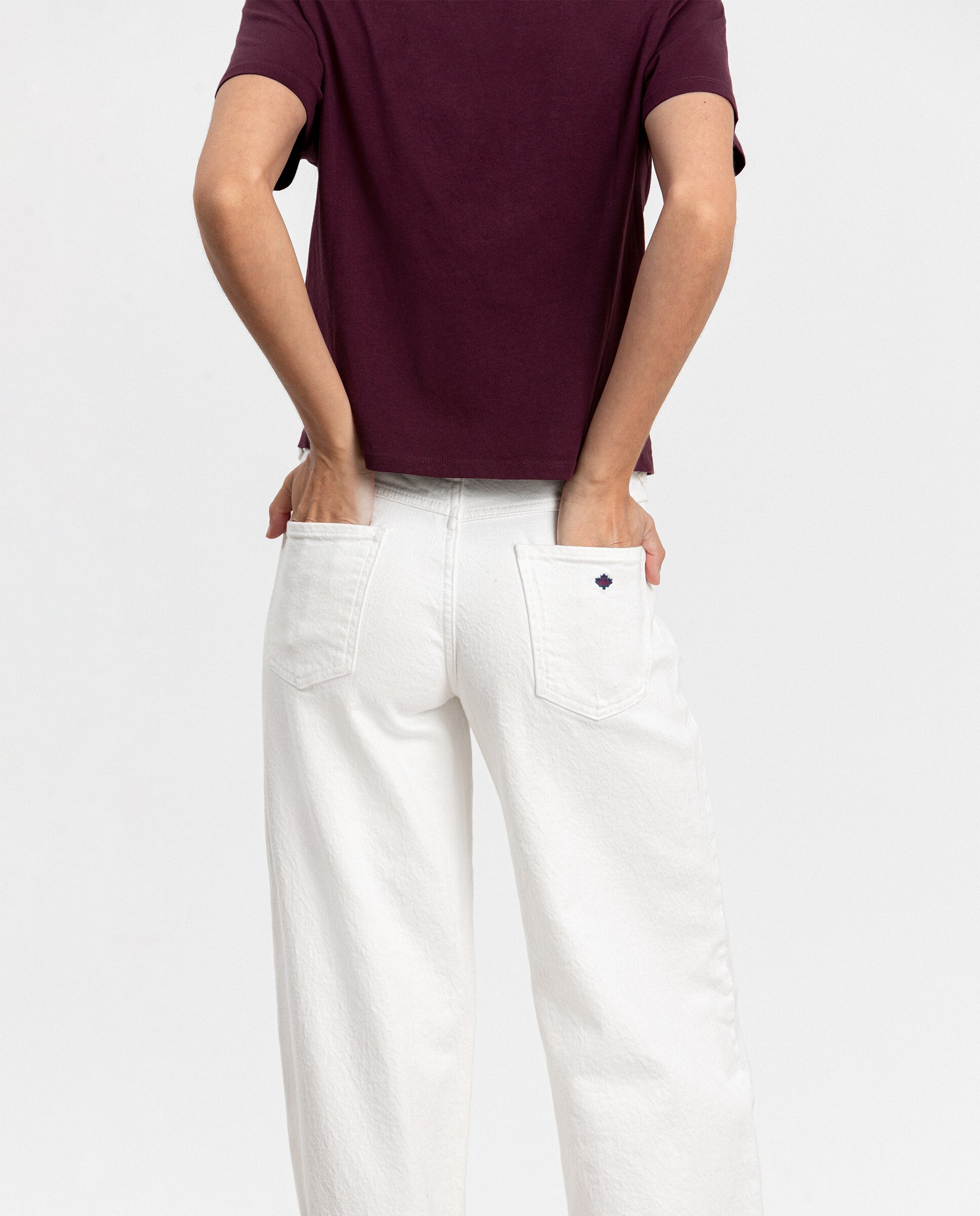 Jeans Wide Leg com Laçada Branco-4