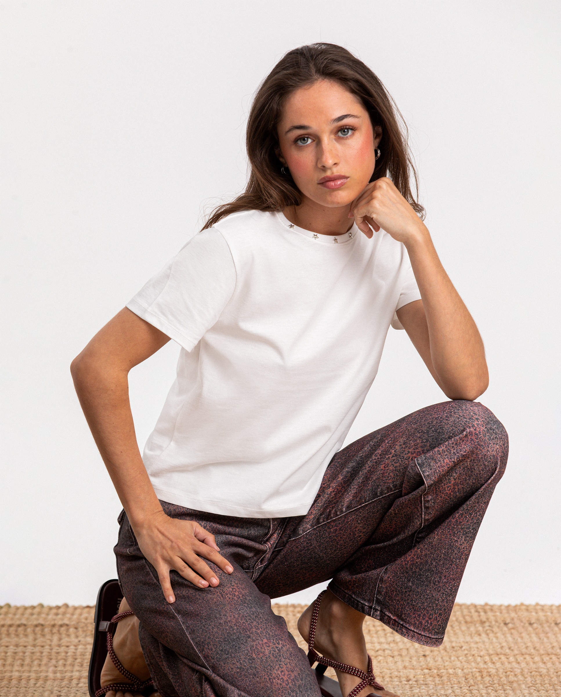 Jeans Relaxed com Estampado Leopardo Rosa-3