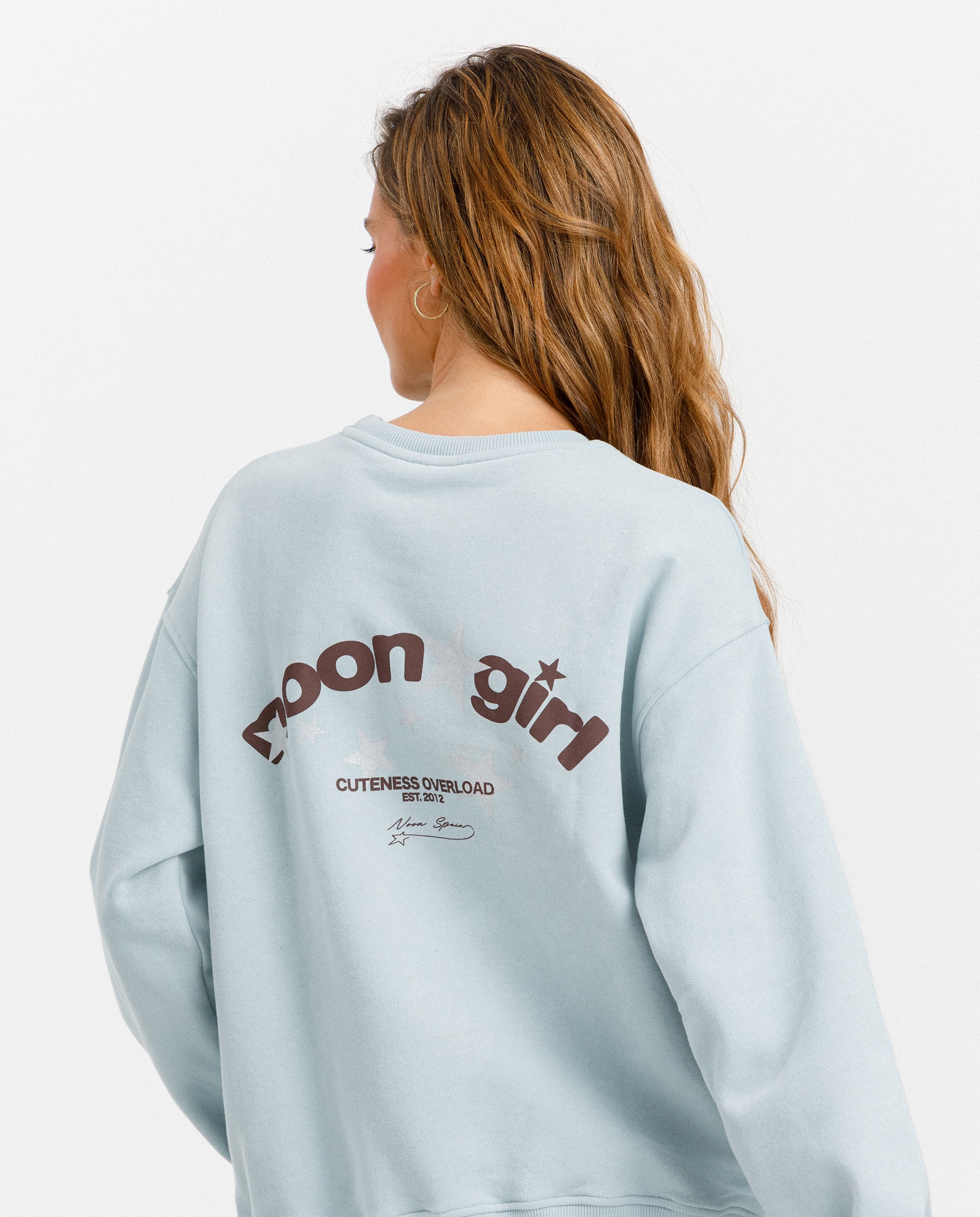 Sweatshirt com Print Posterior Azul-escuro-2