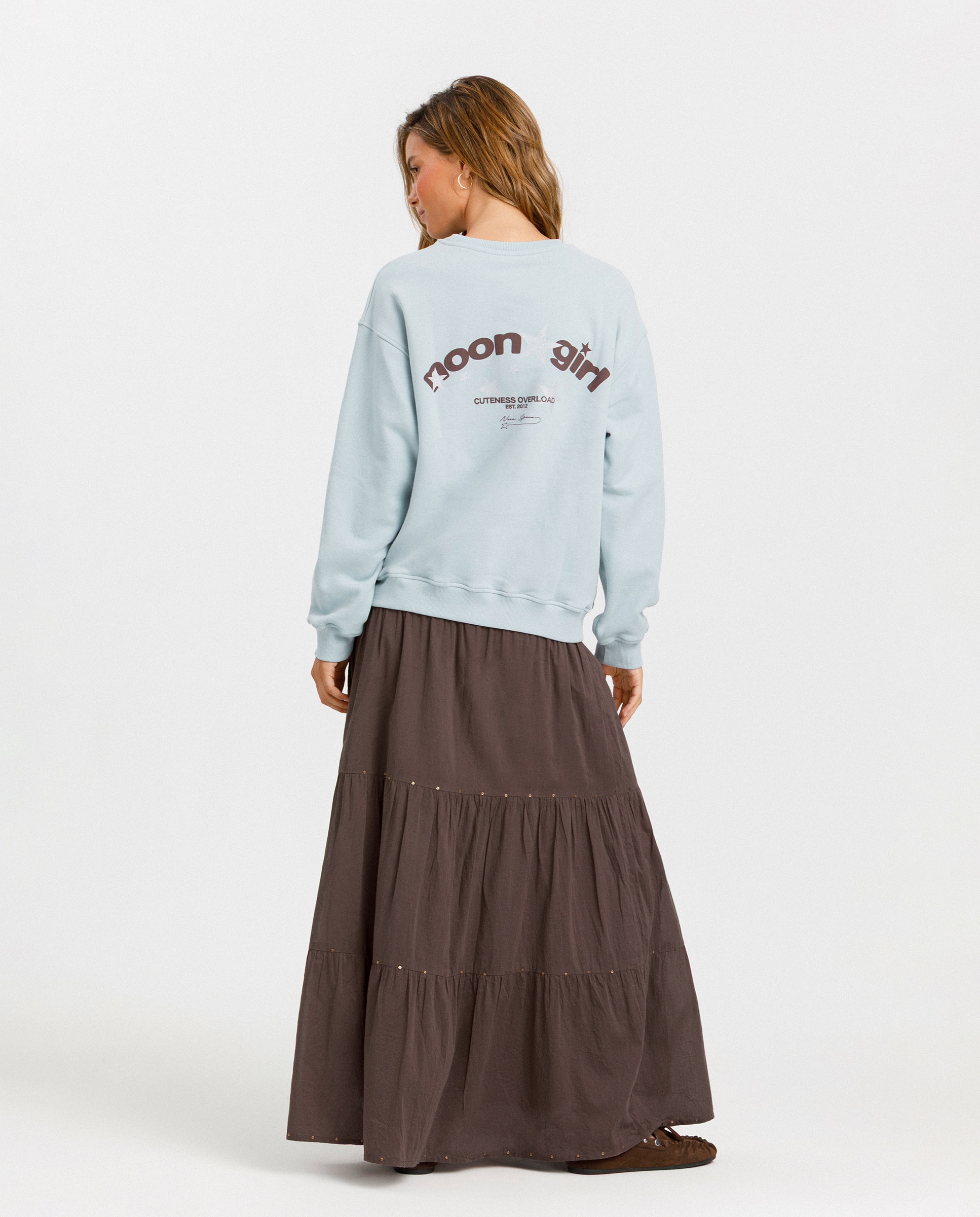 Sweatshirt com Print Posterior Azul-escuro-4