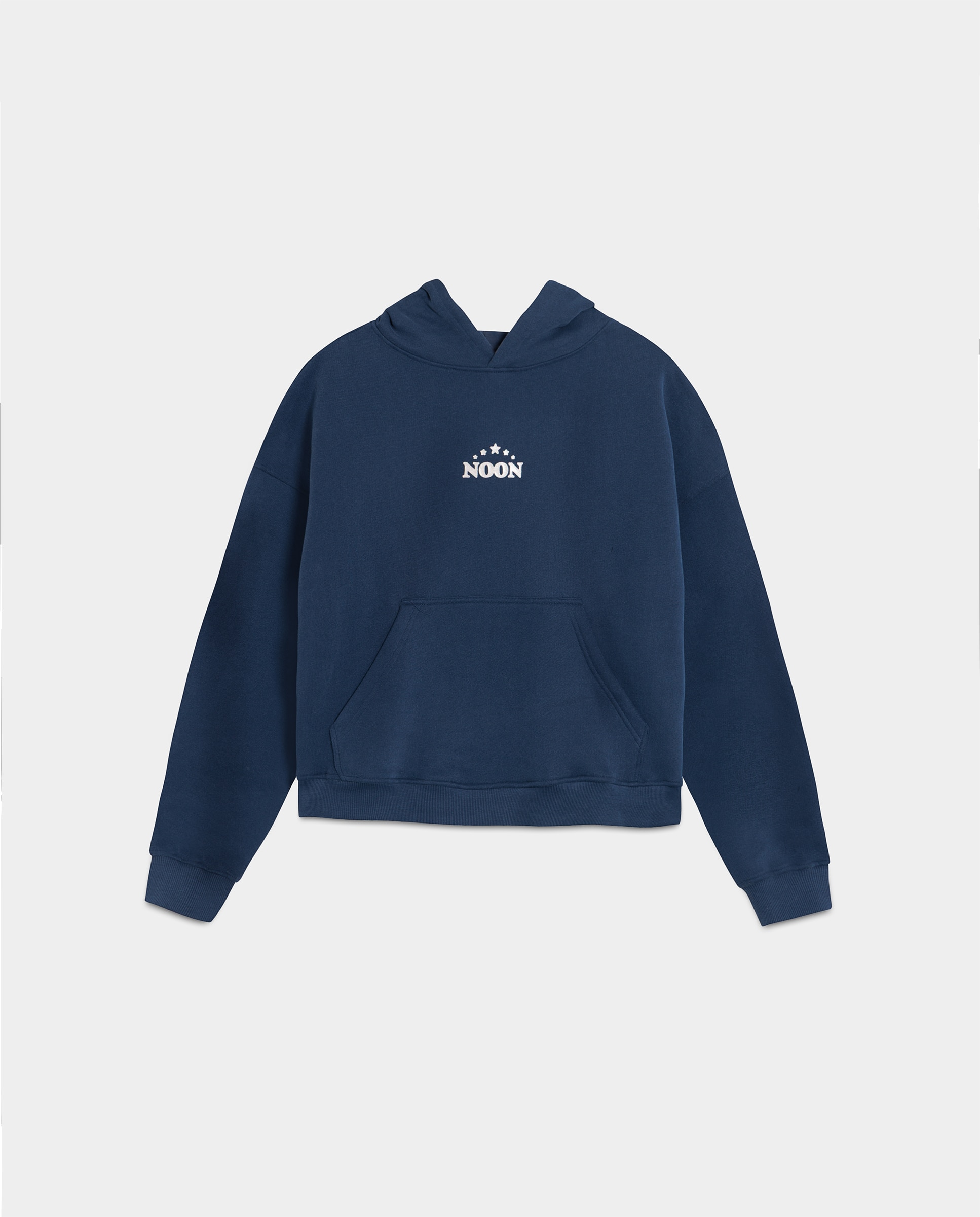 Sweatshirt com Capuz e Print Posterior Azul-escuro-5